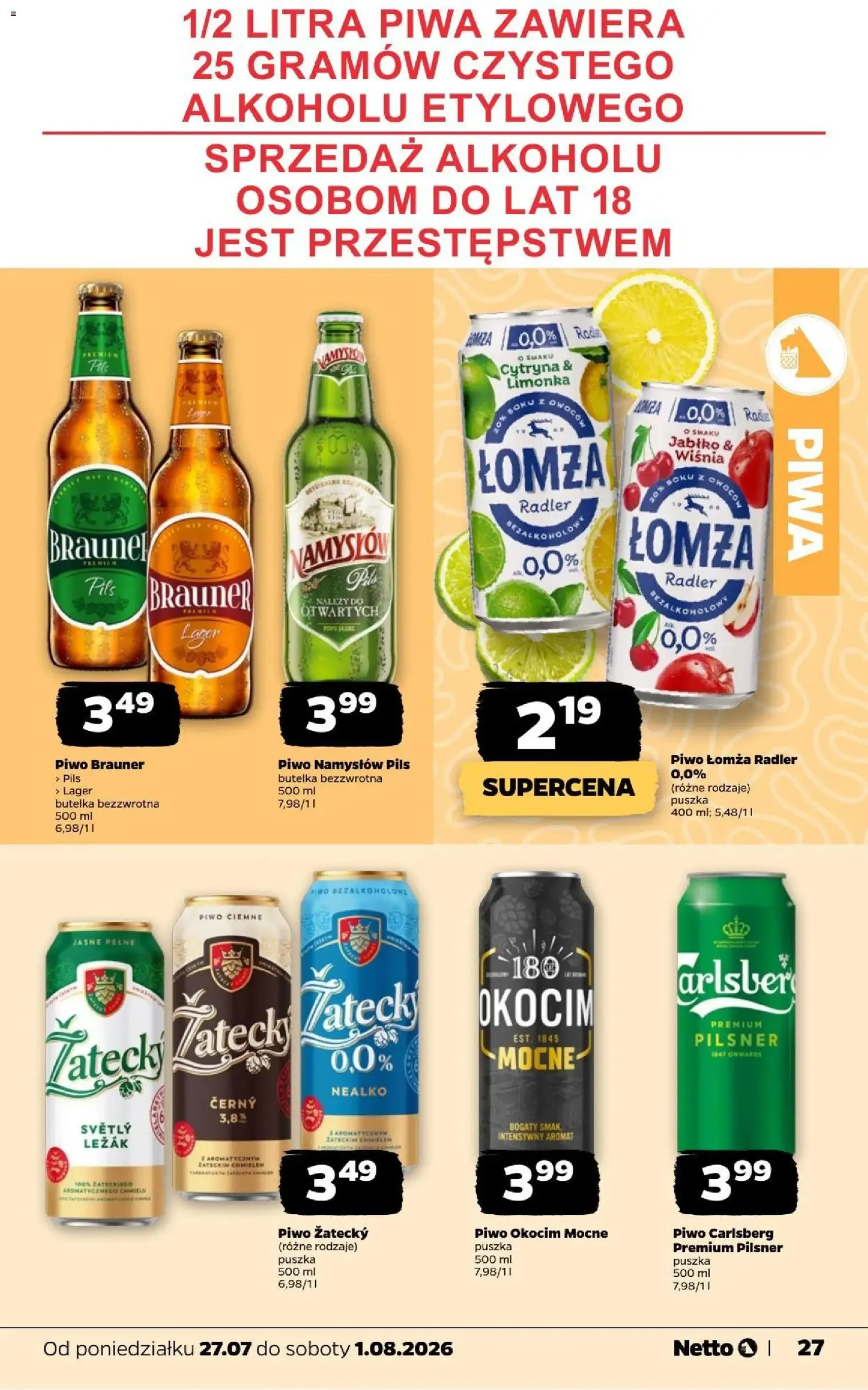 Netto gazetka od poniedziałku - ważny gazetka od 27.07.2026 strona 27 z 33