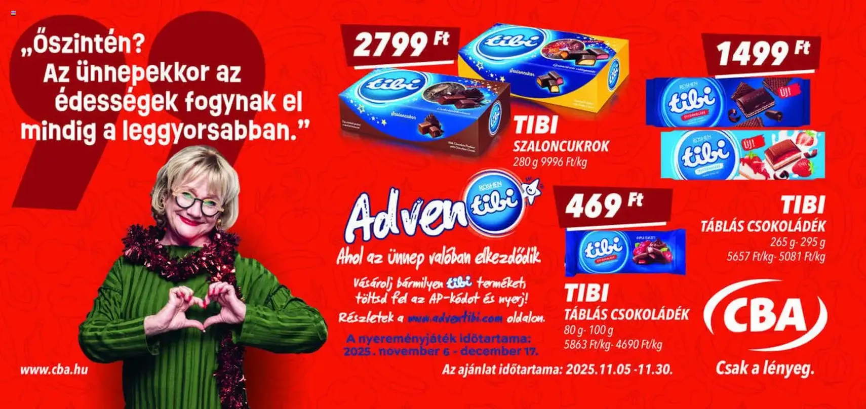 CBA - Óriásplakátok - 2025.11.05. érvényes szórólap 2 oldal 3 oldalból