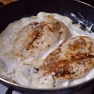 Recipe preview Natural chicken cutlets on cream