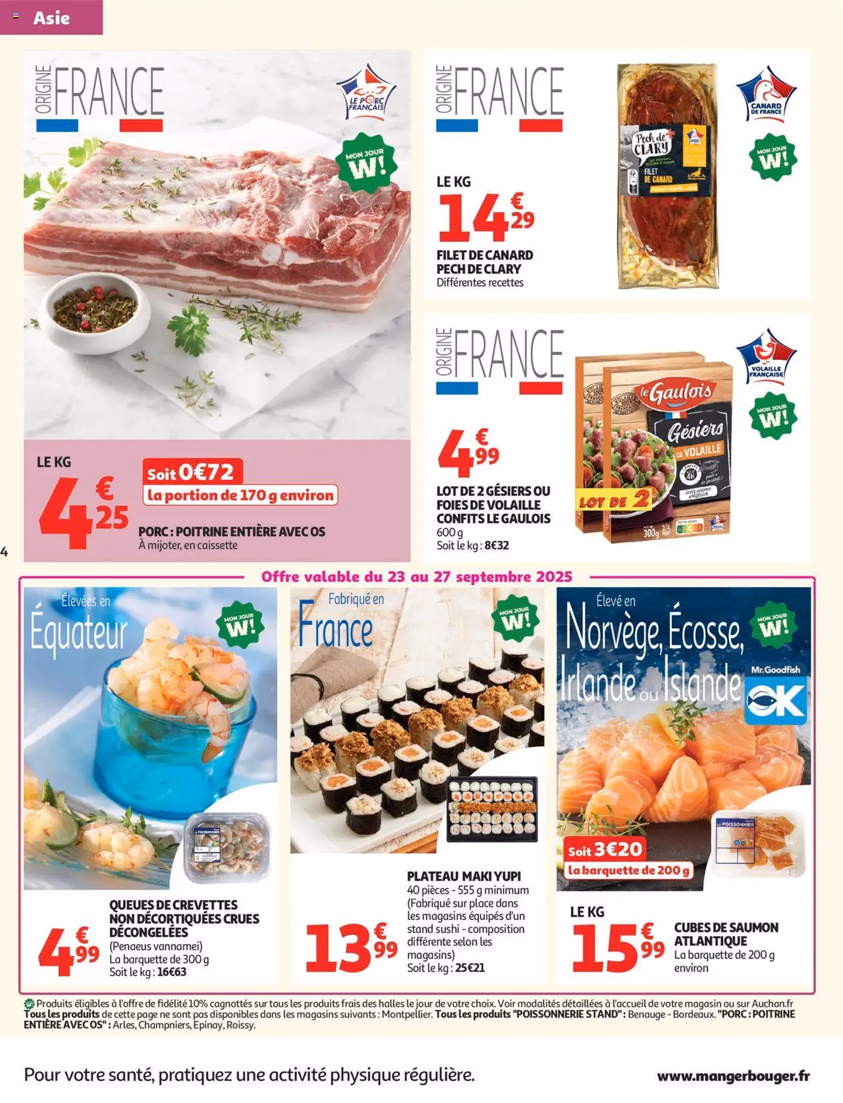 Auchan prospectus - brochure valable à partir du 23/09/2025, page 4 sur 50
