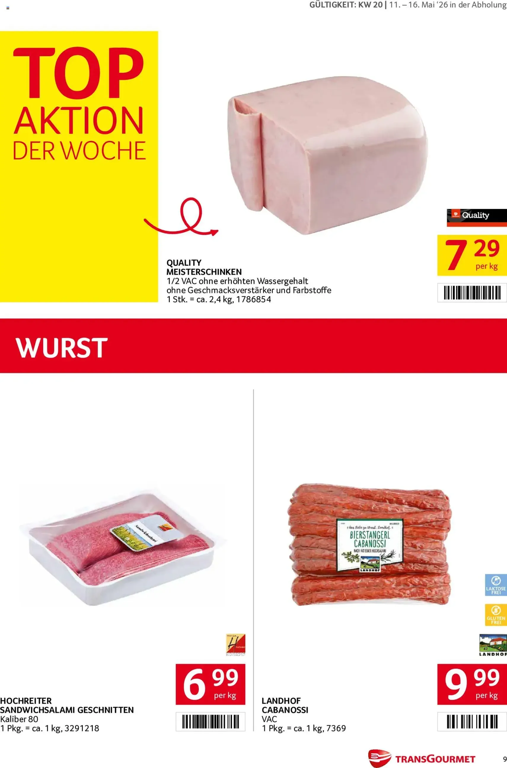 Transgourmet Flugblatt - Gültiger Prospekt ab 11.05.2026, Seite 9 von insgesamt 40