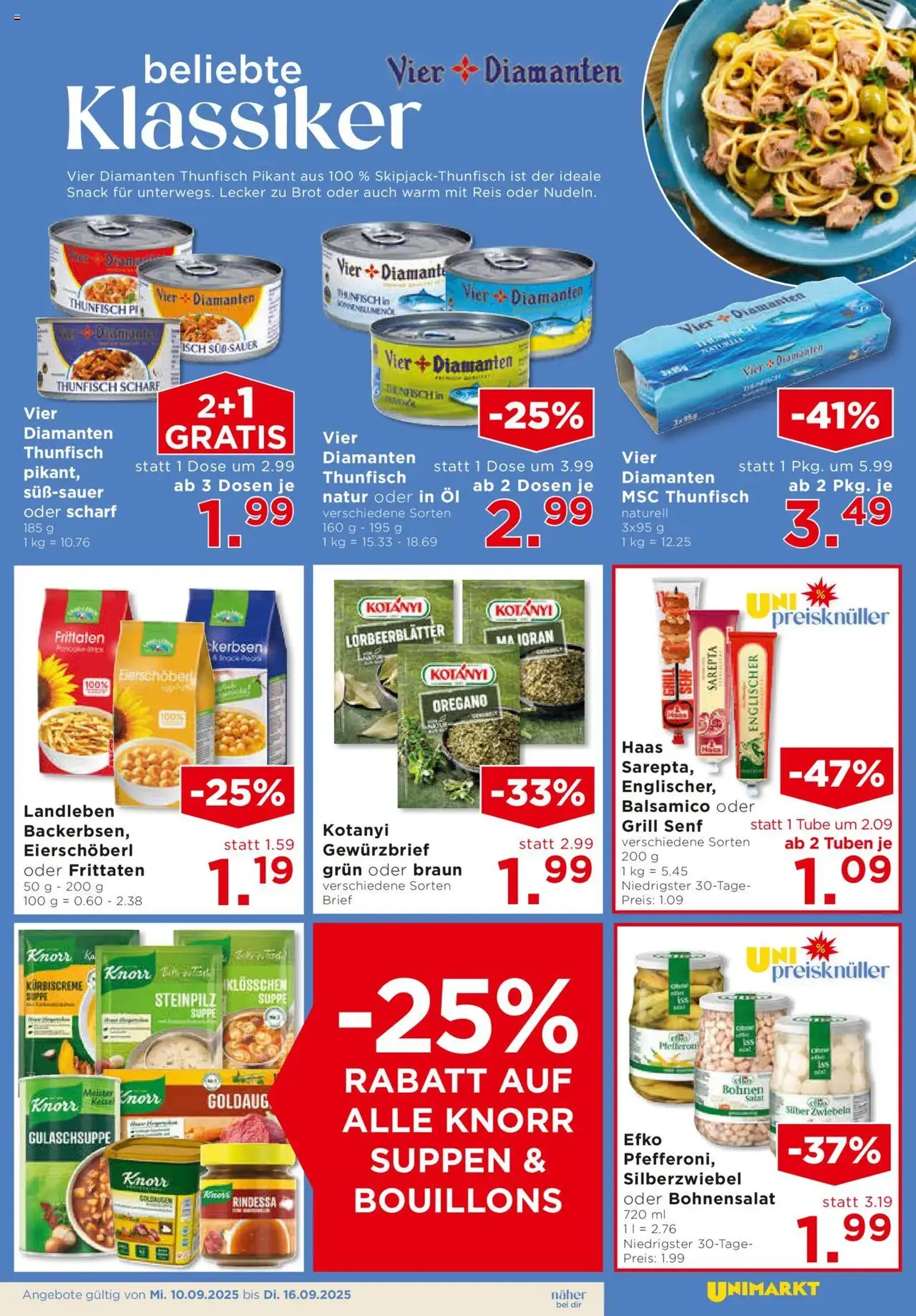 Unimarkt Flugblatt - Gültiger Prospekt ab 10.09.2025, Seite 7 von insgesamt 12