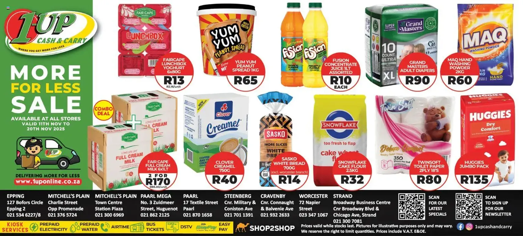 1UP Cash & Carry Specials - valid flyer from 11/11/2025, page 1 of 1