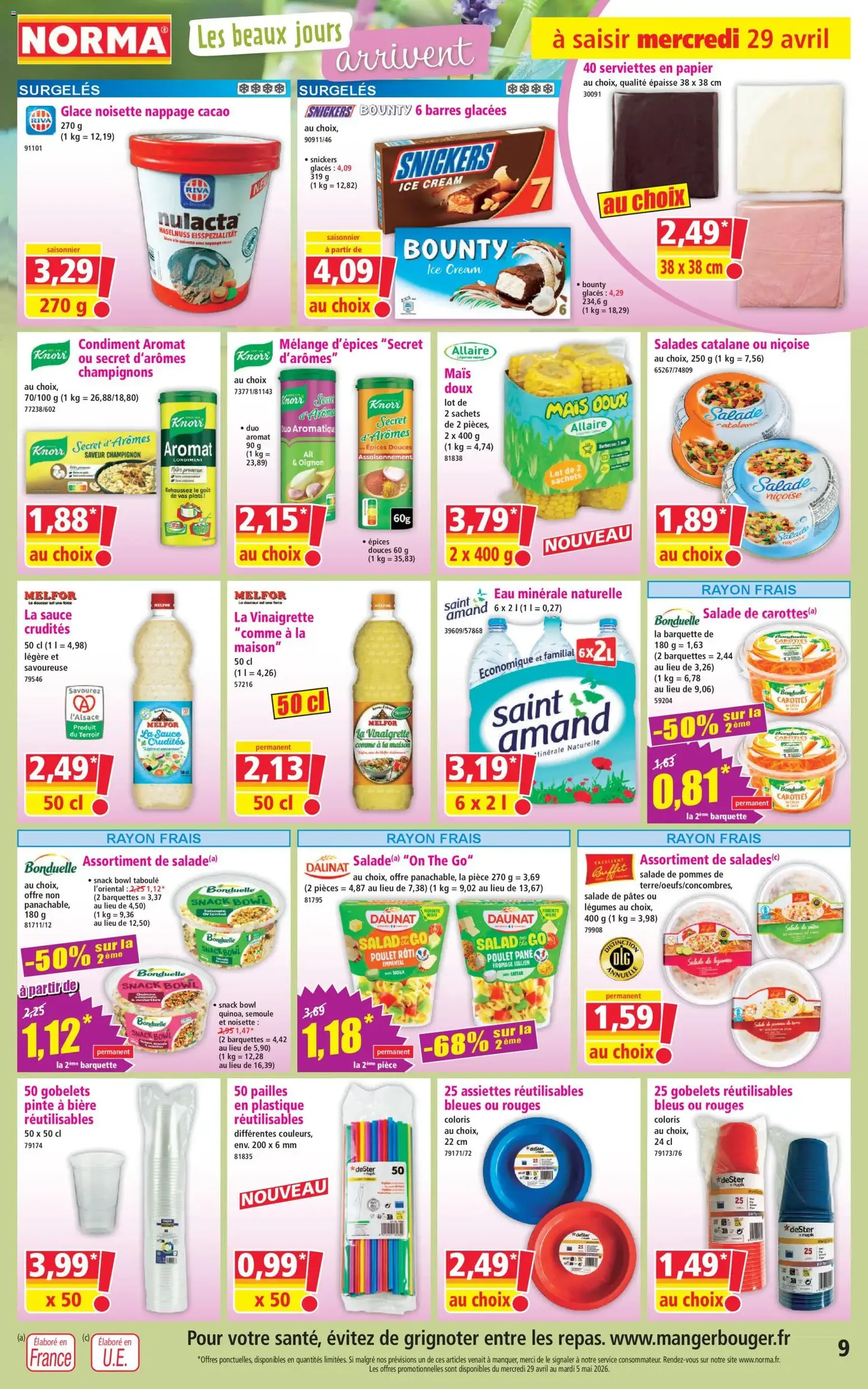 Norma catalogue - brochure valable à partir du 29/04/2026, page 9 sur 14