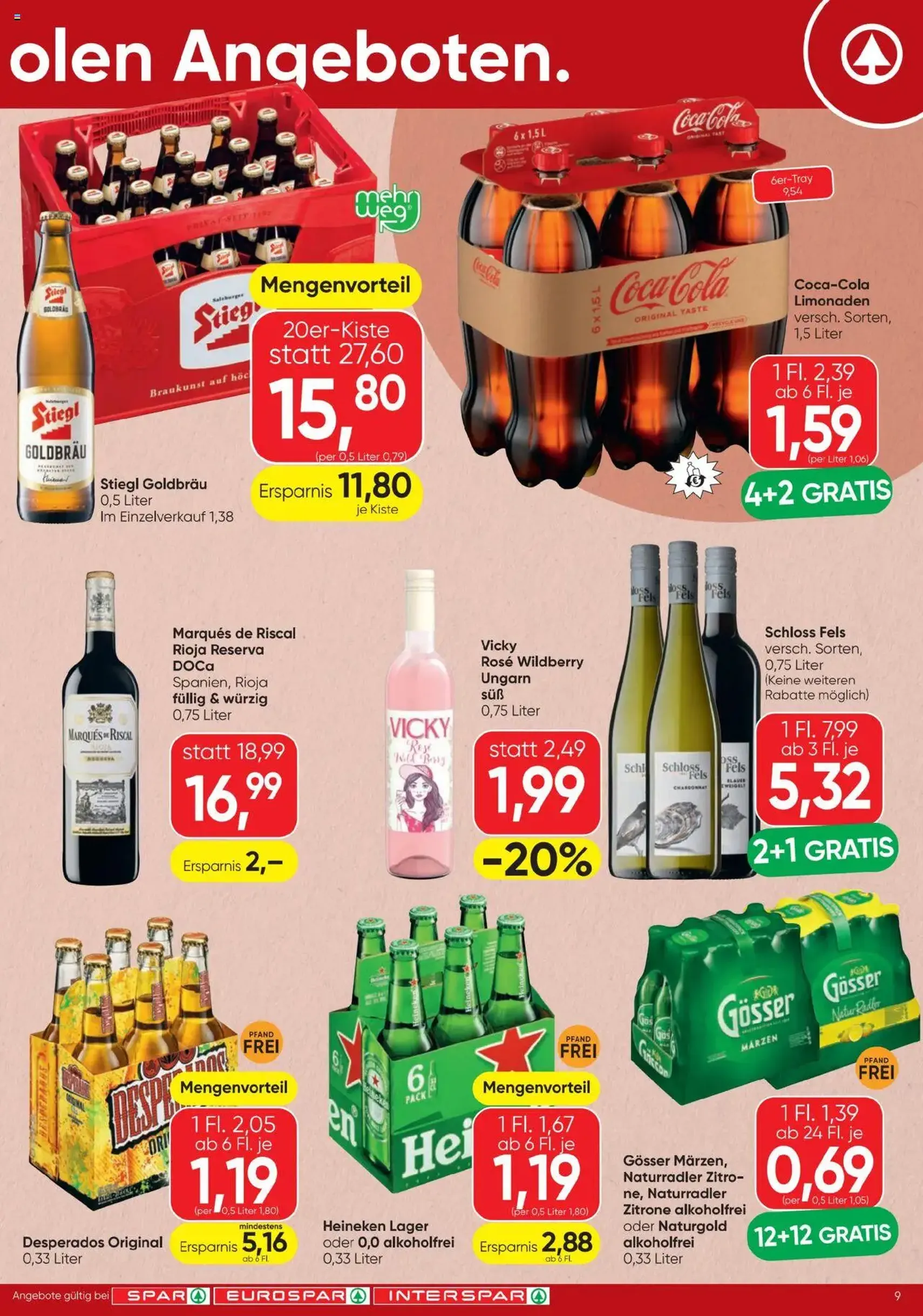 Spar Flugblatt - Gültiger Prospekt ab 18.09.2025, Seite 9 von insgesamt 16 Spar Flugblatt - Gültiger Prospekt ab 18.09.2025, Seite 9 von insgesamt 16