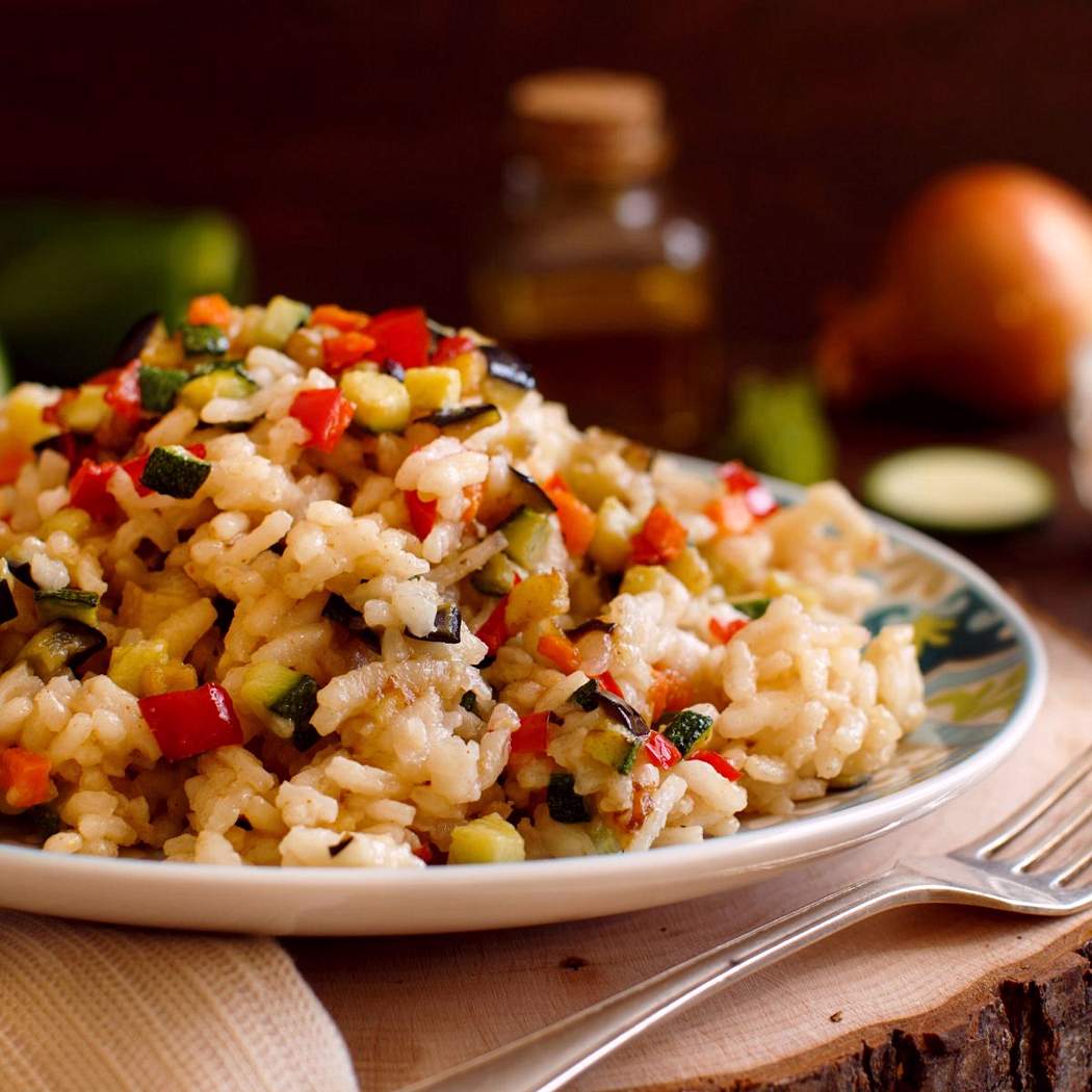 Kremowe risotto z warzywami