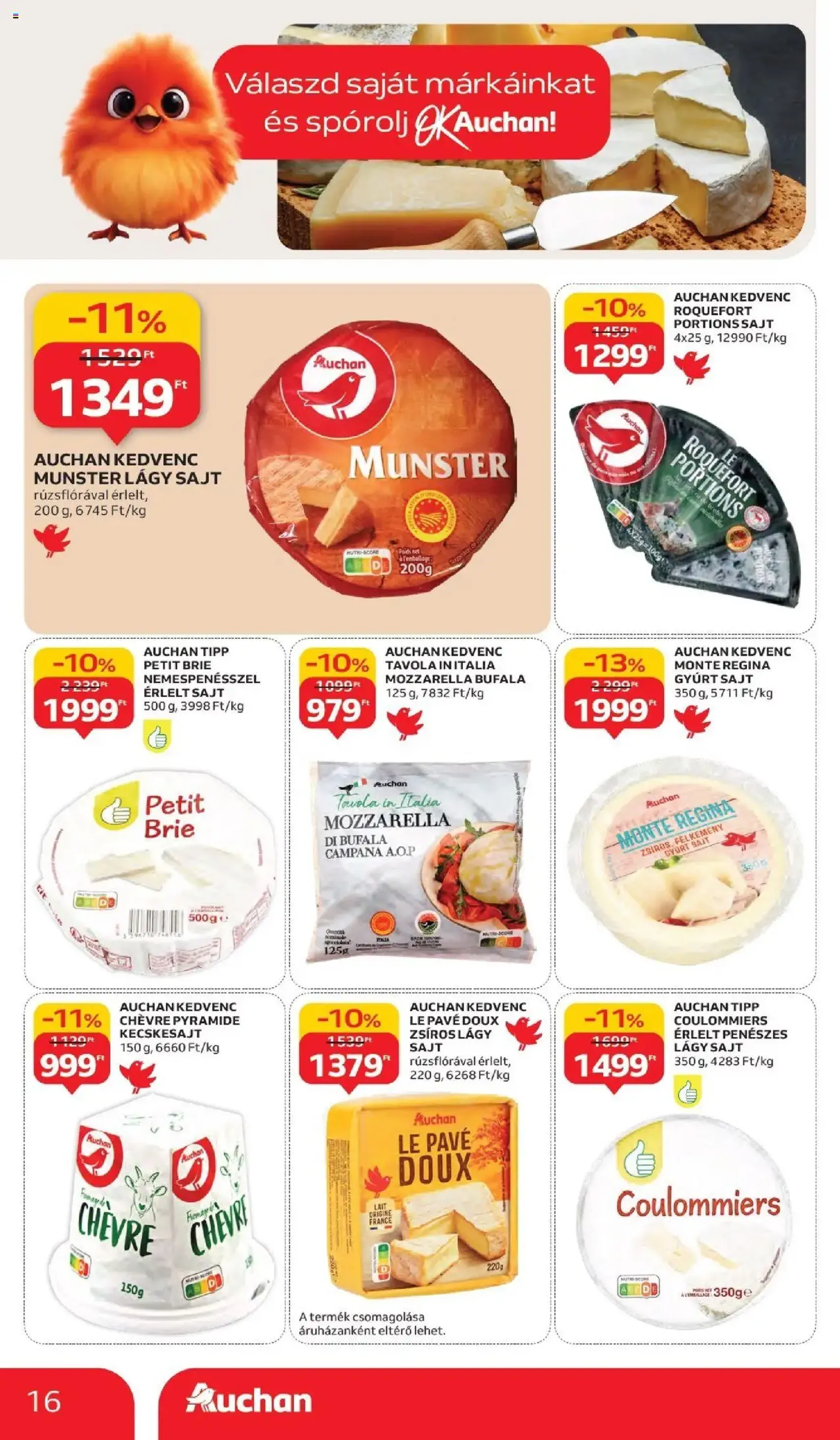 Auchan Akciós újság - 2025.09.11. érvényes szórólap 16 oldal 42 oldalból Auchan Akciós újság - 2025.09.11. érvényes szórólap 16 oldal 42 oldalból
