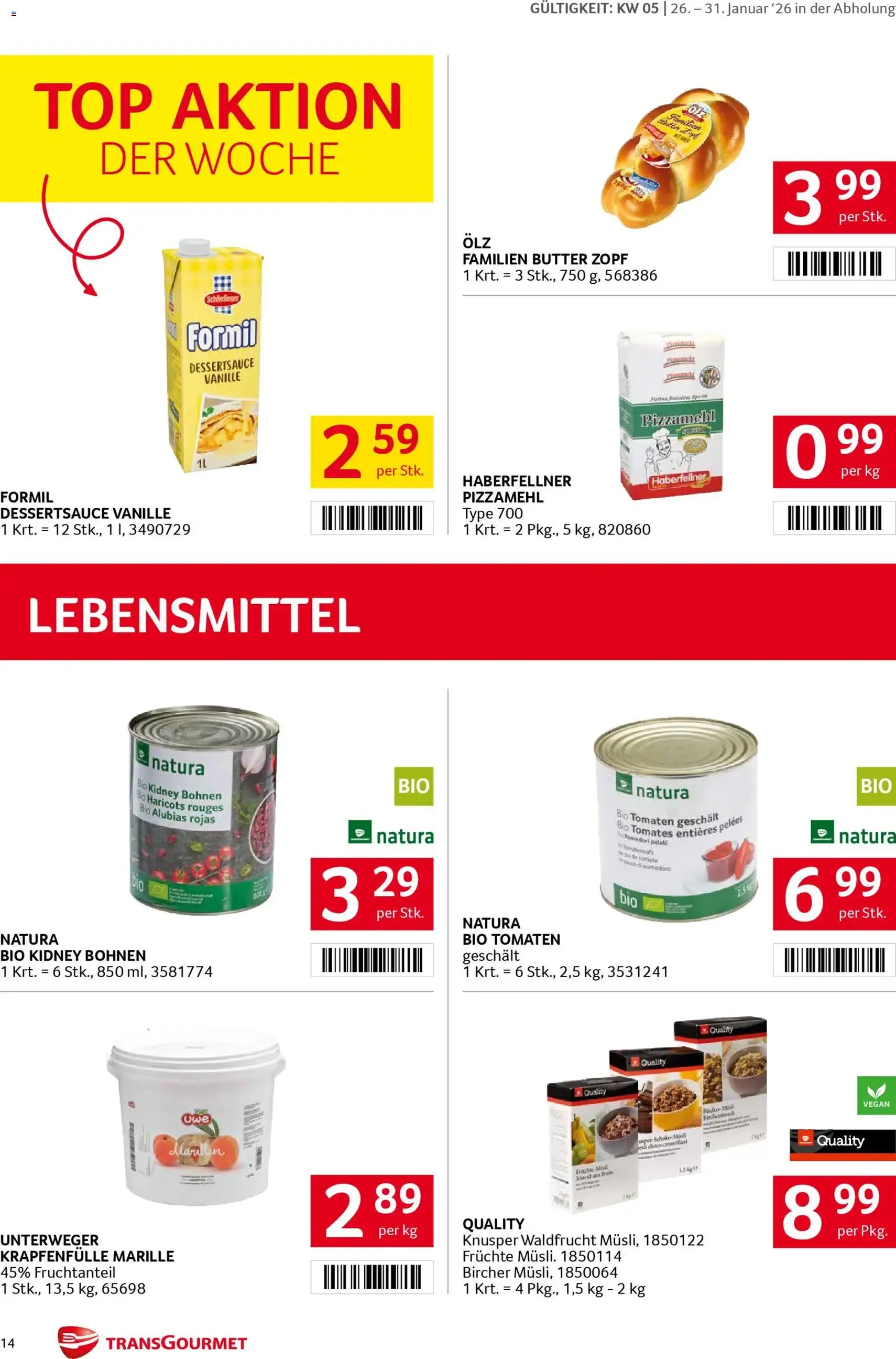 Transgourmet Flugblatt - Gültiger Prospekt ab 26.01.2026, Seite 14 von insgesamt 28