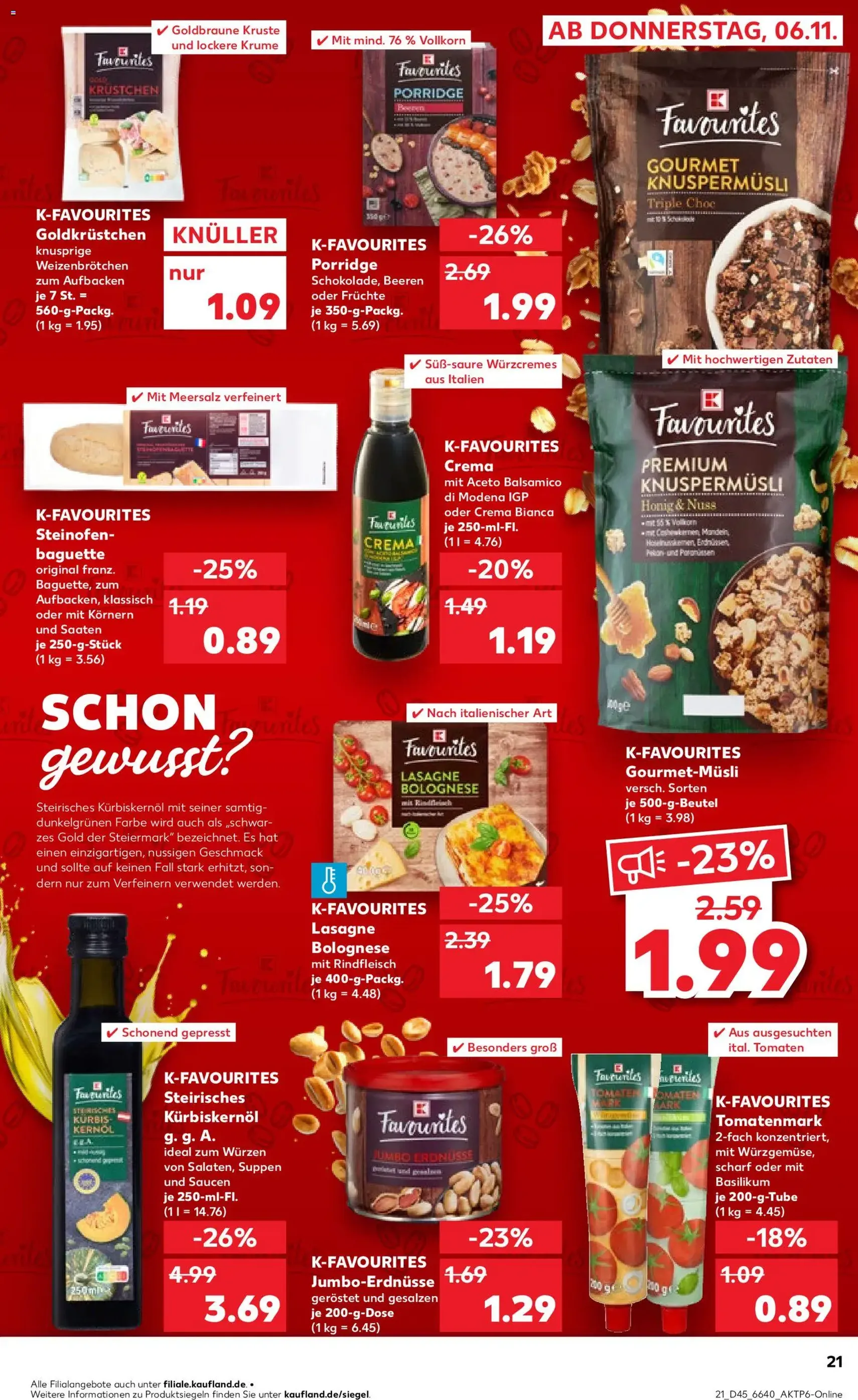 Kaufland Prospekt - Gültiger Prospekt ab 06.11.2025, Seite 21 von insgesamt 64