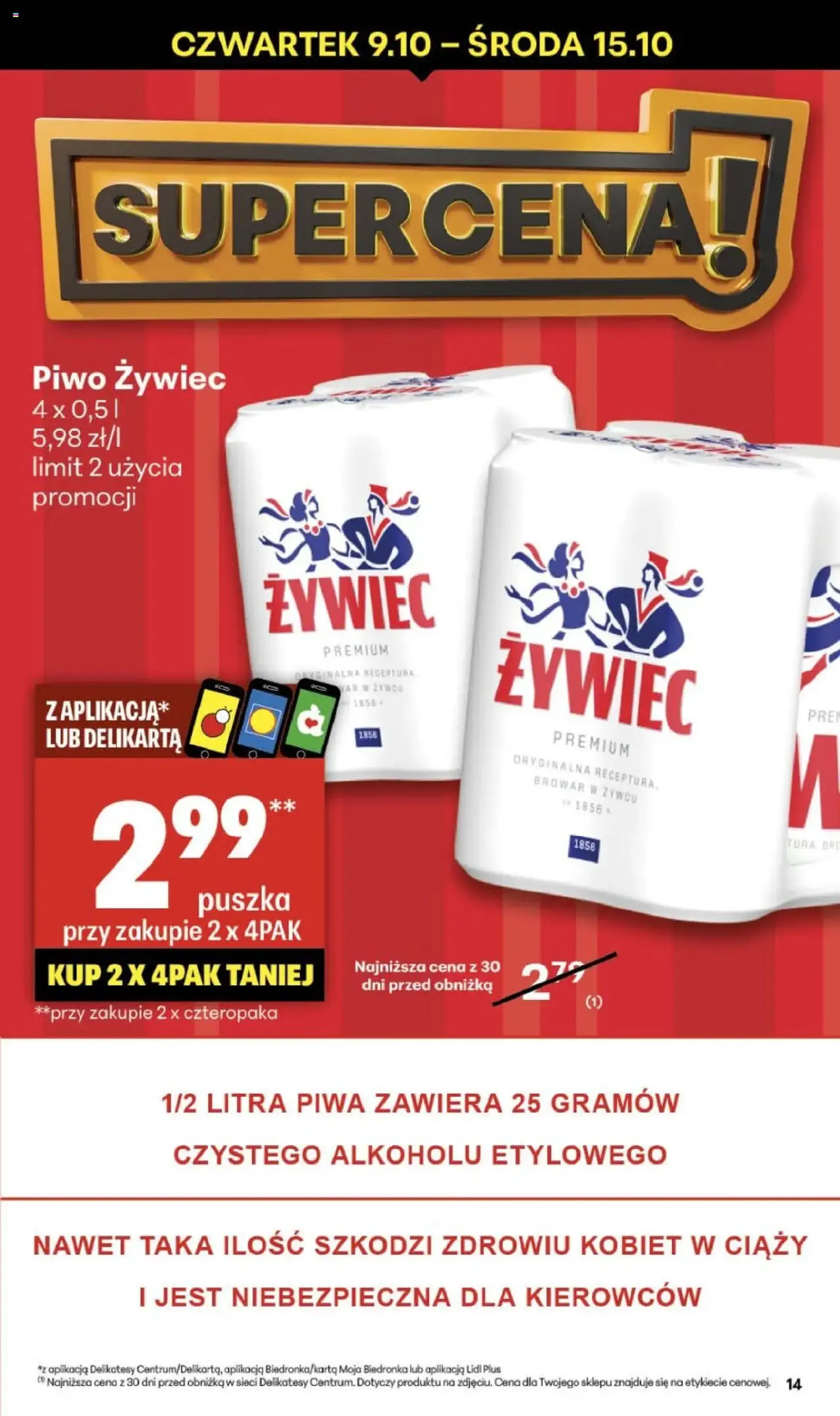 Delikatesy Centrum Gazetka - ważny gazetka od 09.10.2025 strona 14 z 52