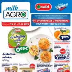 Milk Agro leták - náhľad letáku platný od 29.10.2025 Milk Agro leták - náhľad letáku platný od 29.10.2025