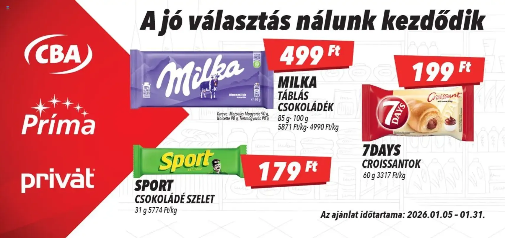 CBA - Óriásplakátok - 2026.01.05. érvényes szórólap 4 oldal 4 oldalból