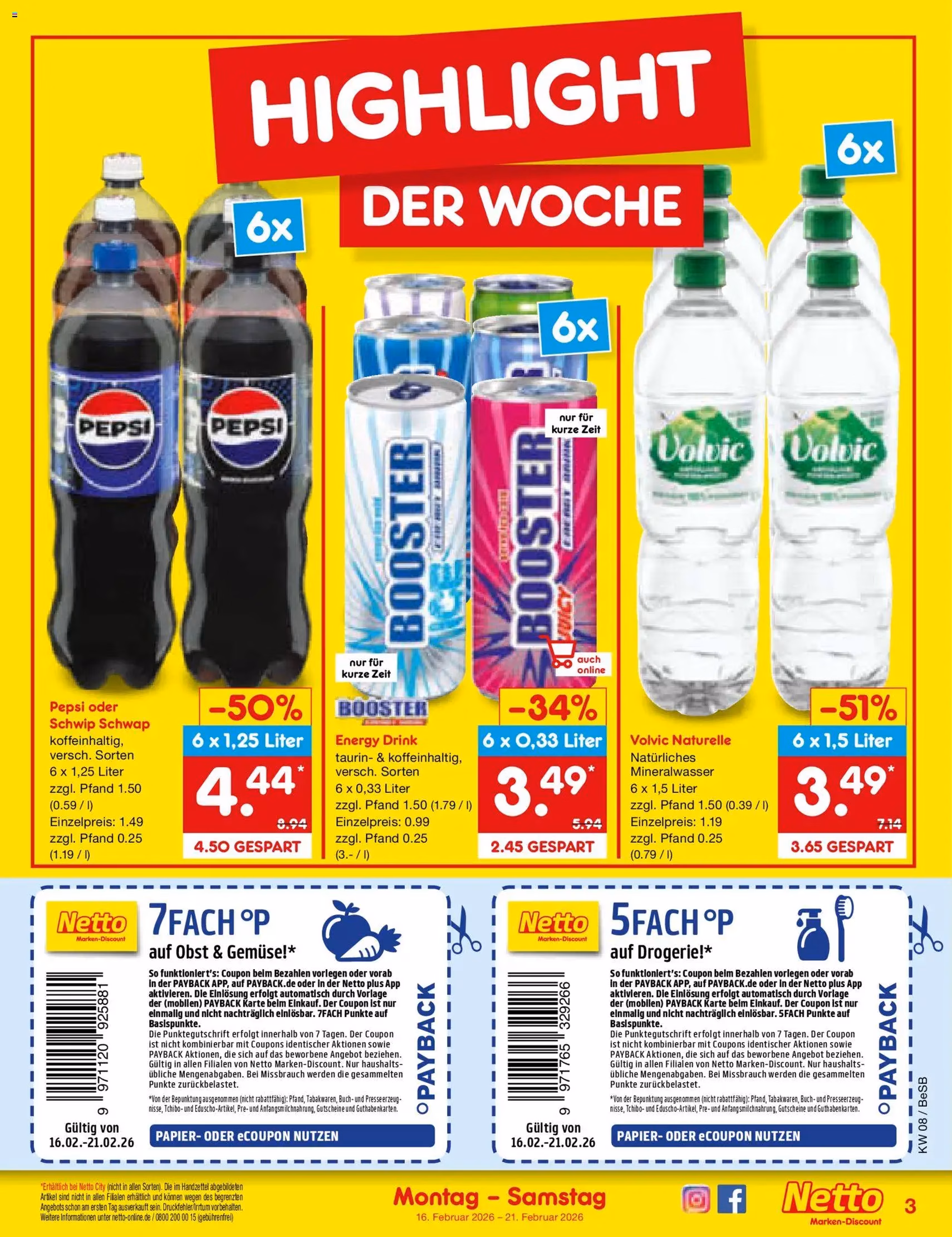 Netto Marken-Discount Prospekt - Gültiger Prospekt ab 16.02.2026, Seite 3 von insgesamt 54