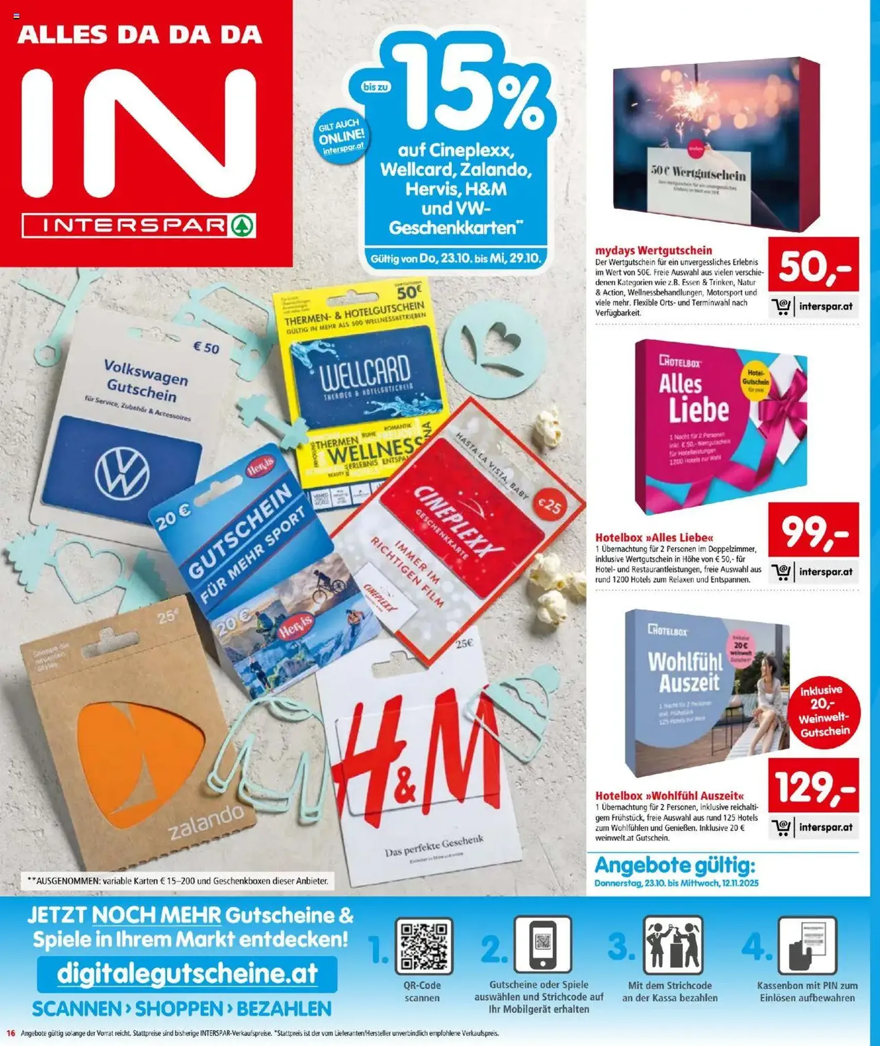 Interspar Flugblatt - Gültiger Prospekt ab 23.10.2025, Seite 16 von insgesamt 24 Interspar Flugblatt - Gültiger Prospekt ab 23.10.2025, Seite 16 von insgesamt 24