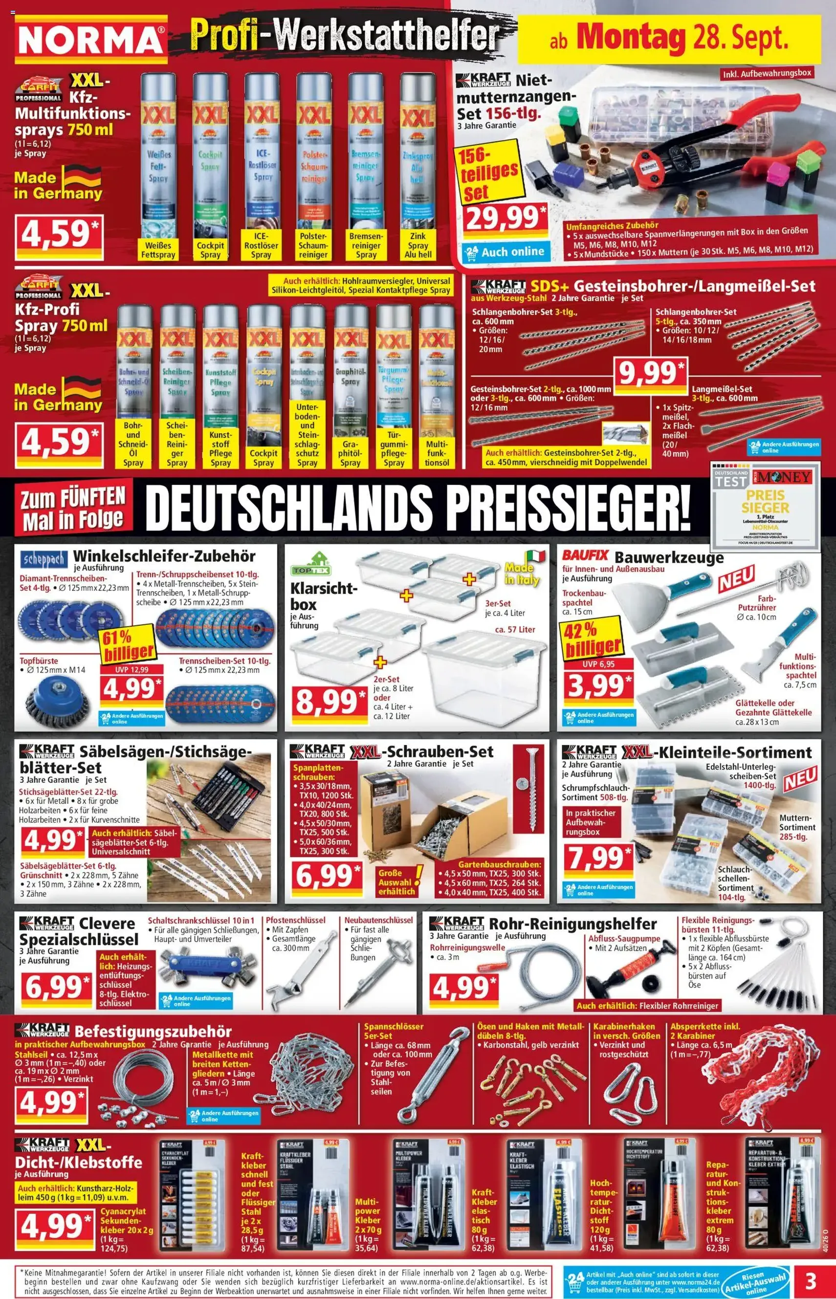 Norma Prospekt - Gültiger Prospekt ab 28.09.2026, Seite 3 von insgesamt 30