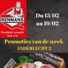 Renmans folder / publicité - voorvertoning van de folder geldig vanaf 13/02/2026