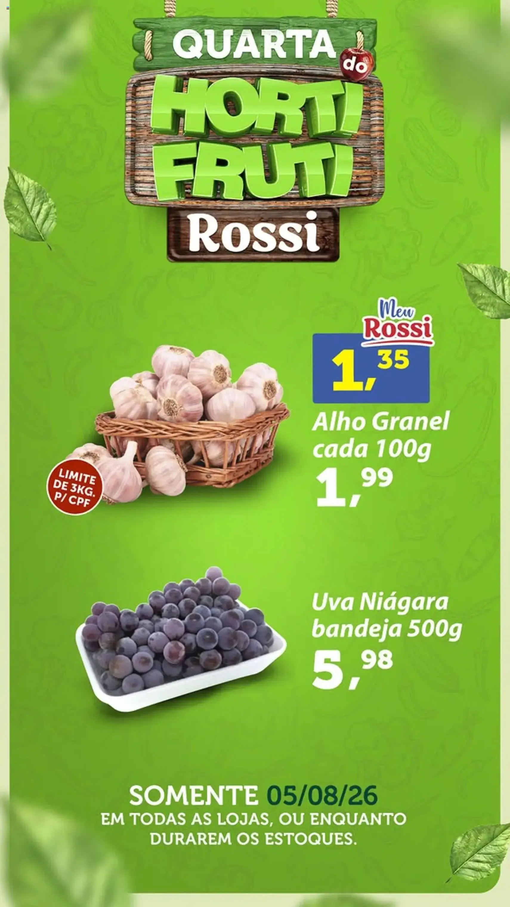 Rossi Supermercados ofertas Hortifruti - folheto válido a partir de 05/08/2026 página 5 de 5