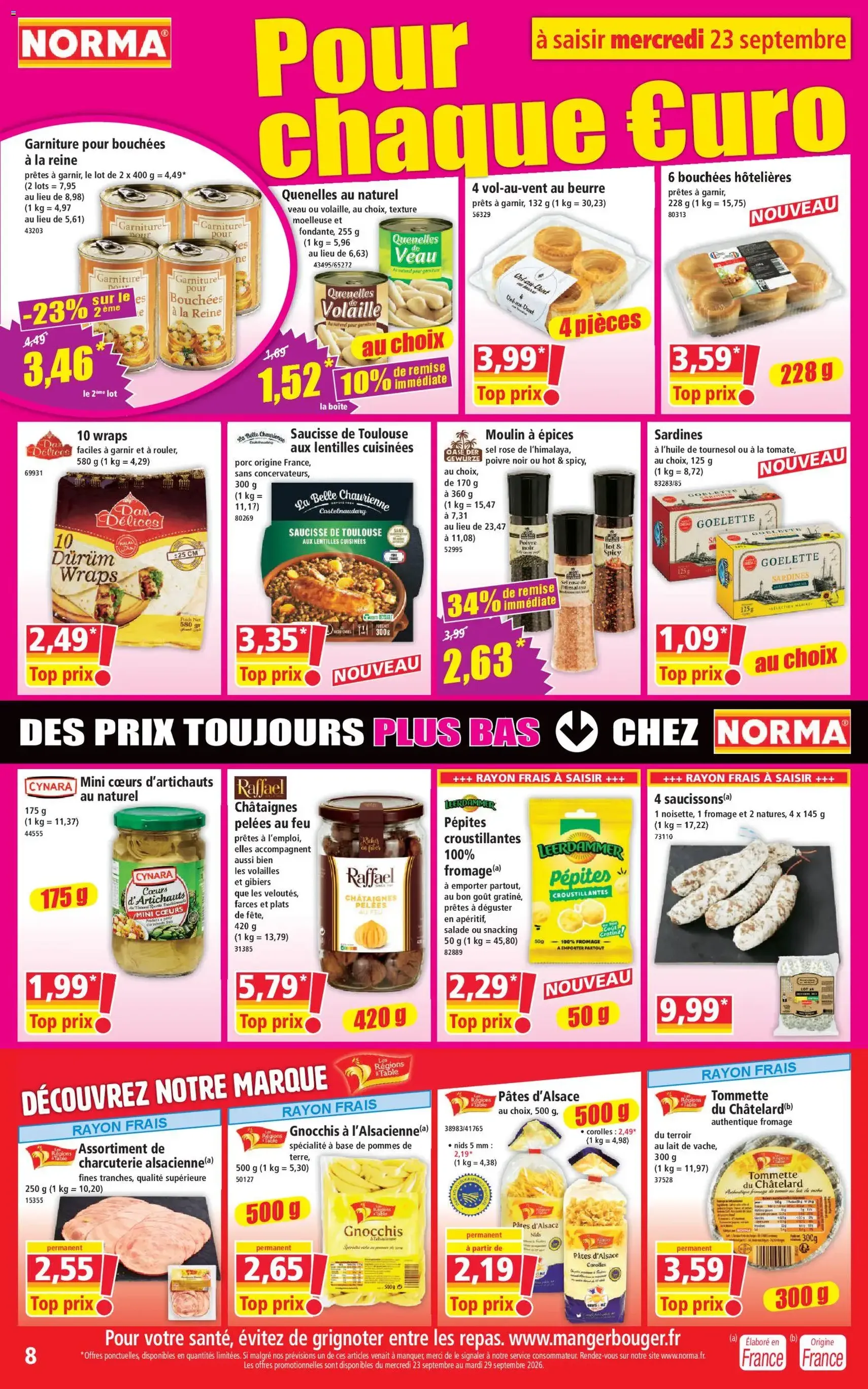 Norma catalogue - brochure valable à partir du 23/09/2026, page 8 sur 14
