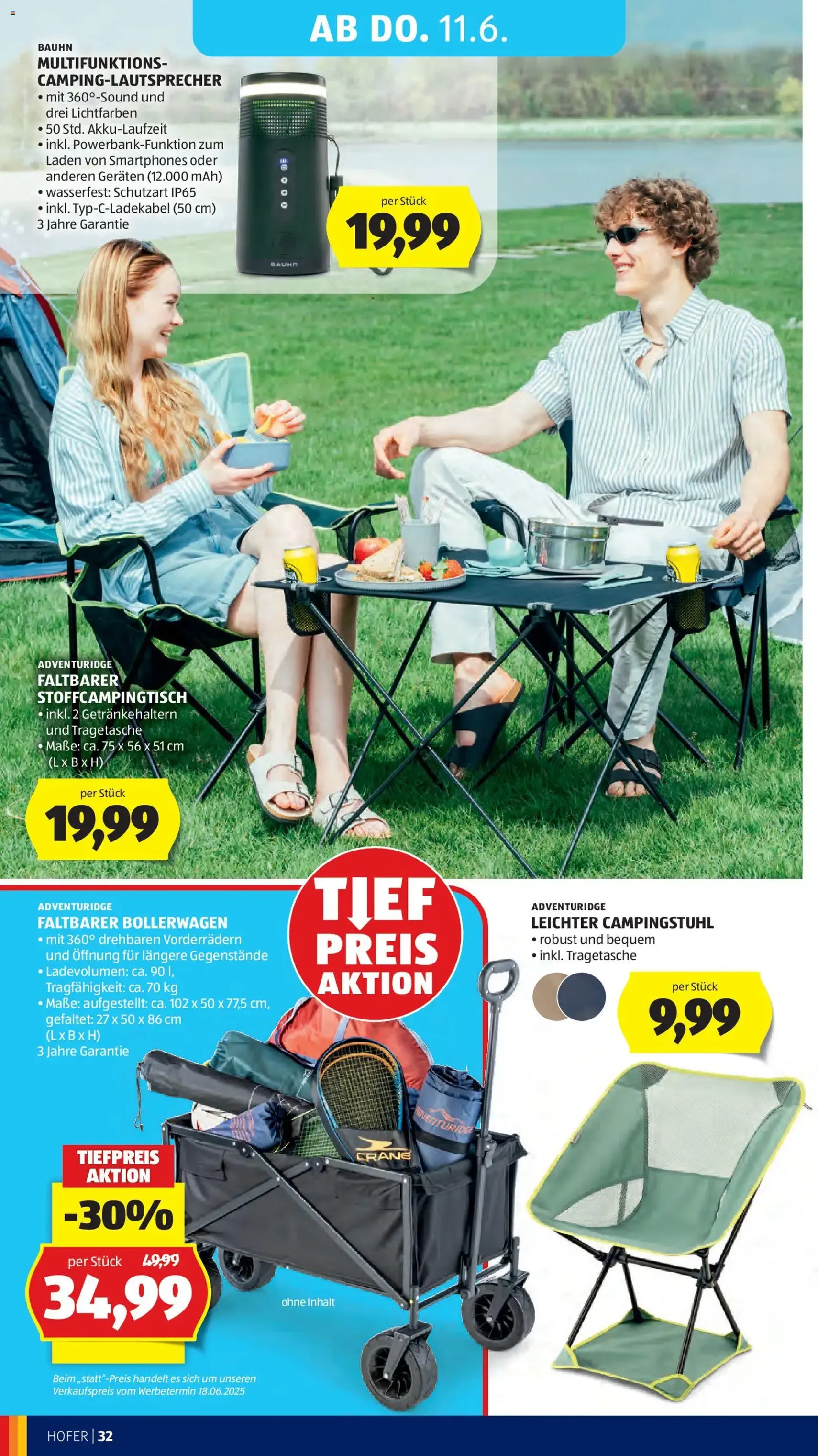 Hofer Flugblatt - Gültiger Prospekt ab 03.06.2026, Seite 36 von insgesamt 42