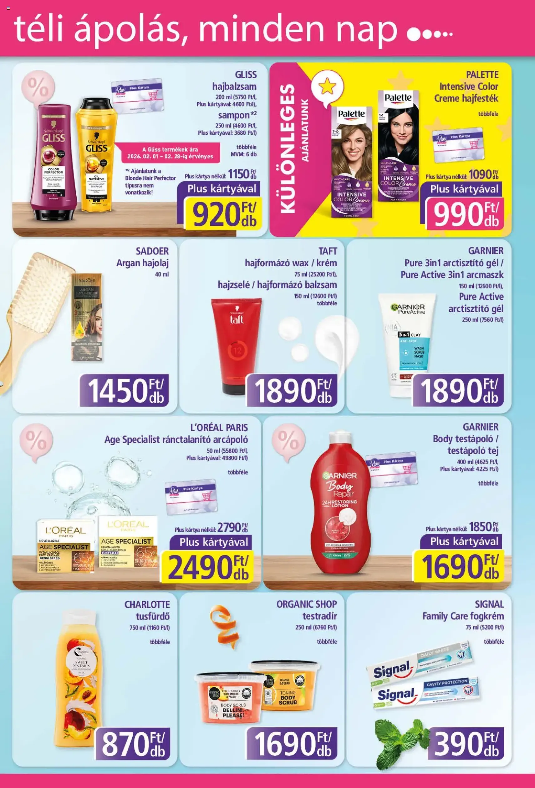 Plus Market Akciós újság - 2026.02.19. érvényes szórólap 3 oldal 8 oldalból