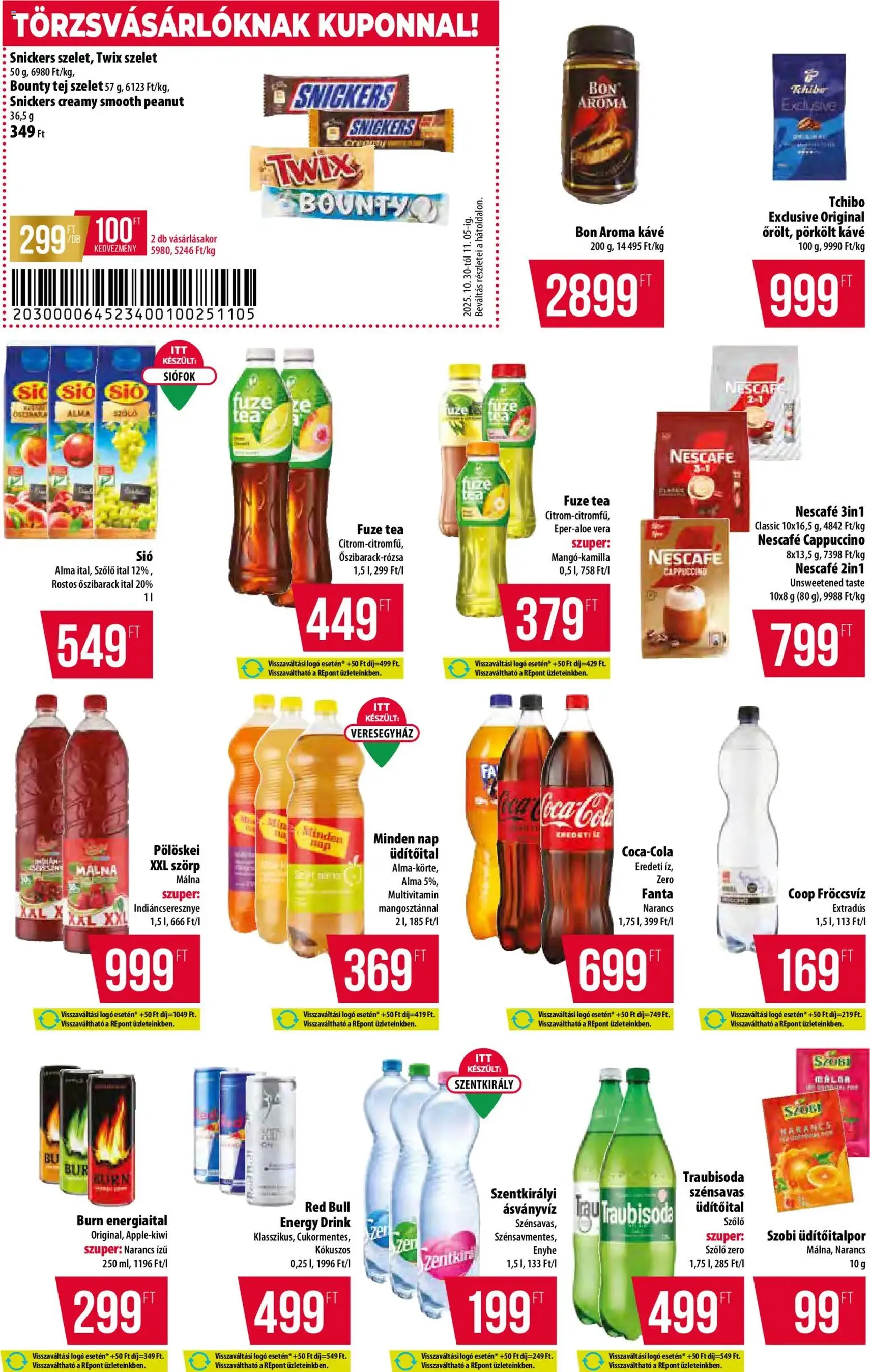 COOP Akciós újság - 2025.10.30. érvényes szórólap 10 oldal 12 oldalból COOP Akciós újság - 2025.10.30. érvényes szórólap 10 oldal 12 oldalból