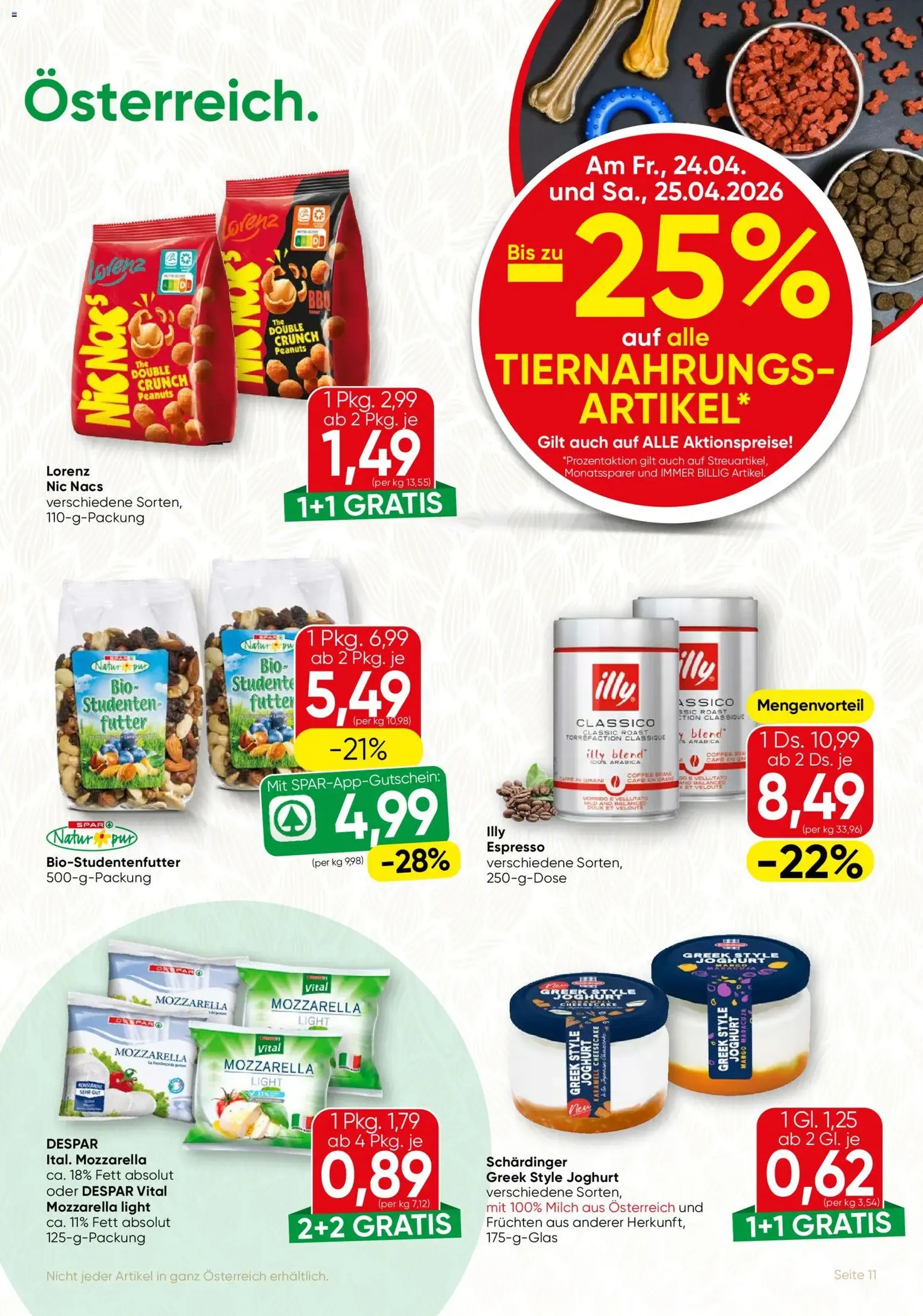 SPAR Gourmet Flugblatt - Gültiger Prospekt ab 23.04.2026, Seite 11 von insgesamt 12
