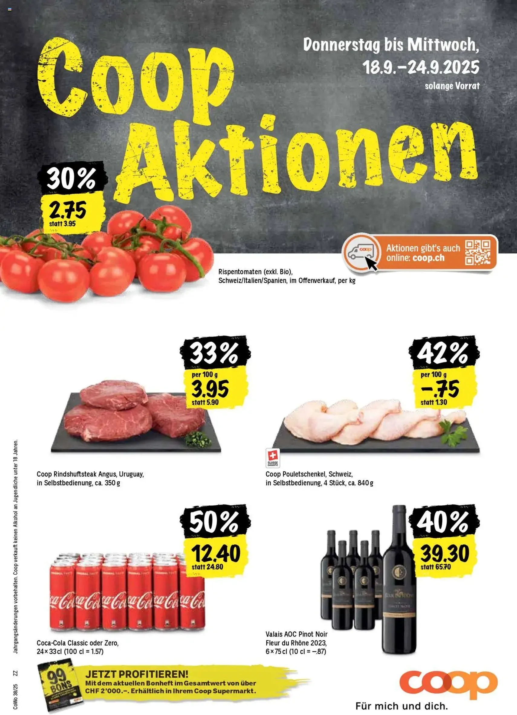 Coop Aktionen - Gültiger Prospekt ab 18.09.2025, Seite 1 von insgesamt 24
