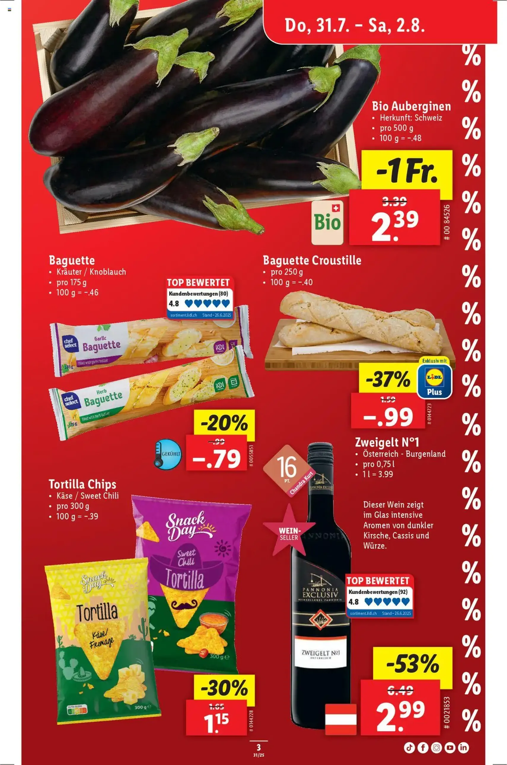 Lidl Aktionen - Gültiger Prospekt ab 31.07.2025, Seite 3 von insgesamt 34