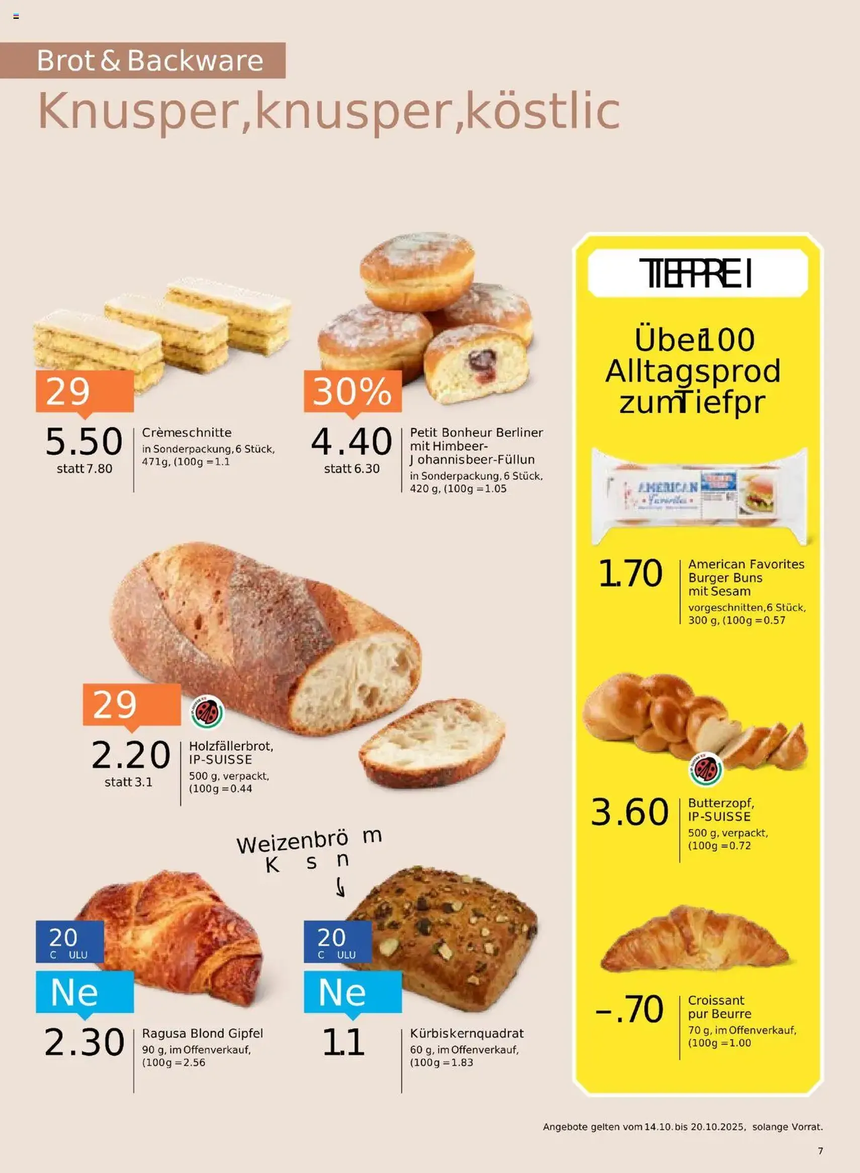 Migros Aktionen - Gültiger Prospekt ab 14.10.2025, Seite 7 von insgesamt 24 Migros Aktionen - Gültiger Prospekt ab 14.10.2025, Seite 7 von insgesamt 24