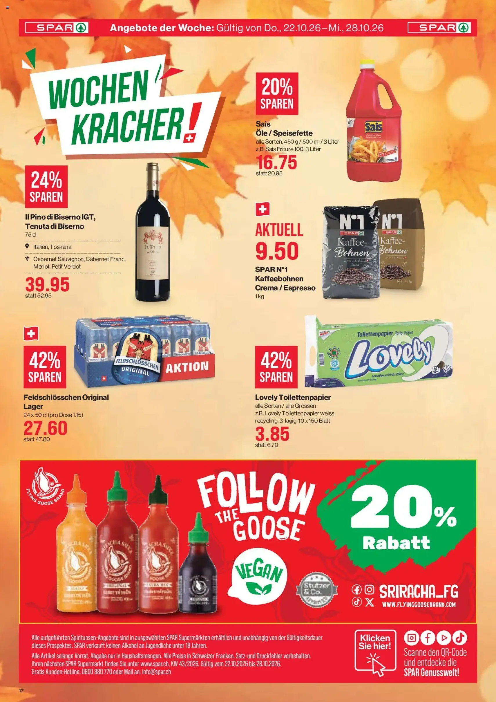 SPAR aktionen - Gültiger Prospekt ab 22.10.2026, Seite 17 von insgesamt 17