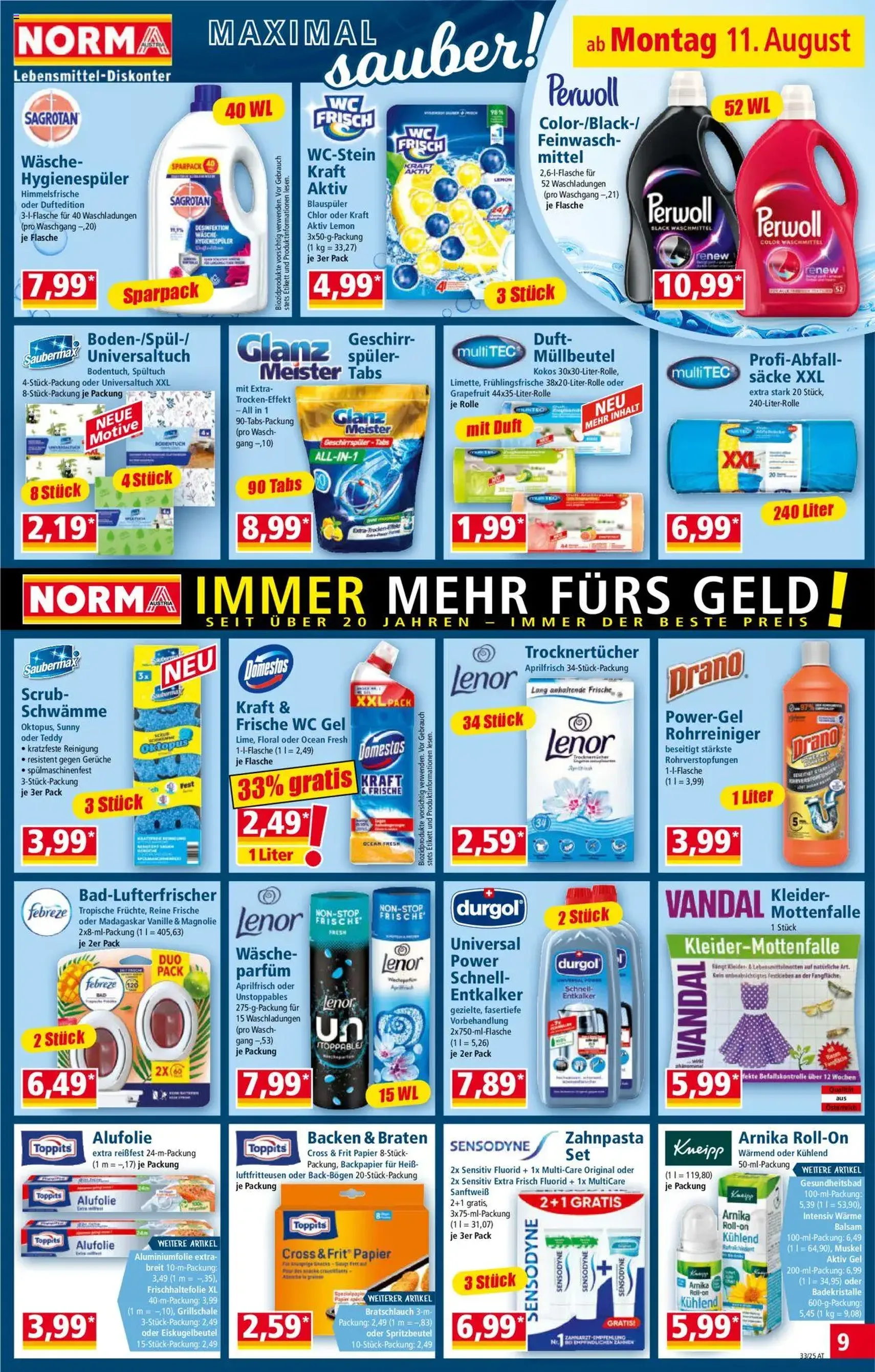 Norma Flugblatt - Gültiger Prospekt ab 11.08.2025, Seite 9 von insgesamt 20 Norma Flugblatt - Gültiger Prospekt ab 11.08.2025, Seite 9 von insgesamt 20