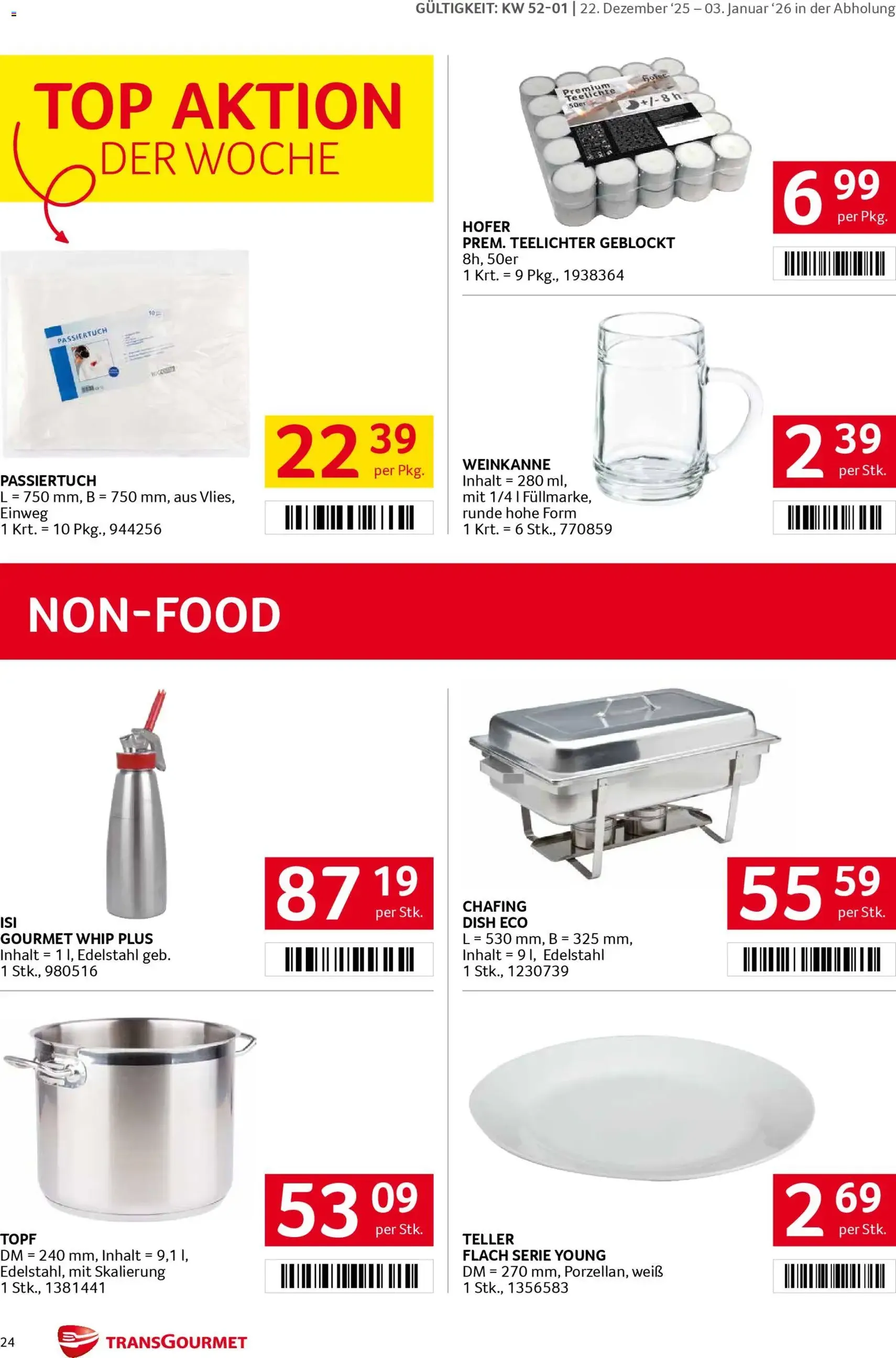 Transgourmet Flugblatt - Gültiger Prospekt ab 22.12.2025, Seite 24 von insgesamt 36