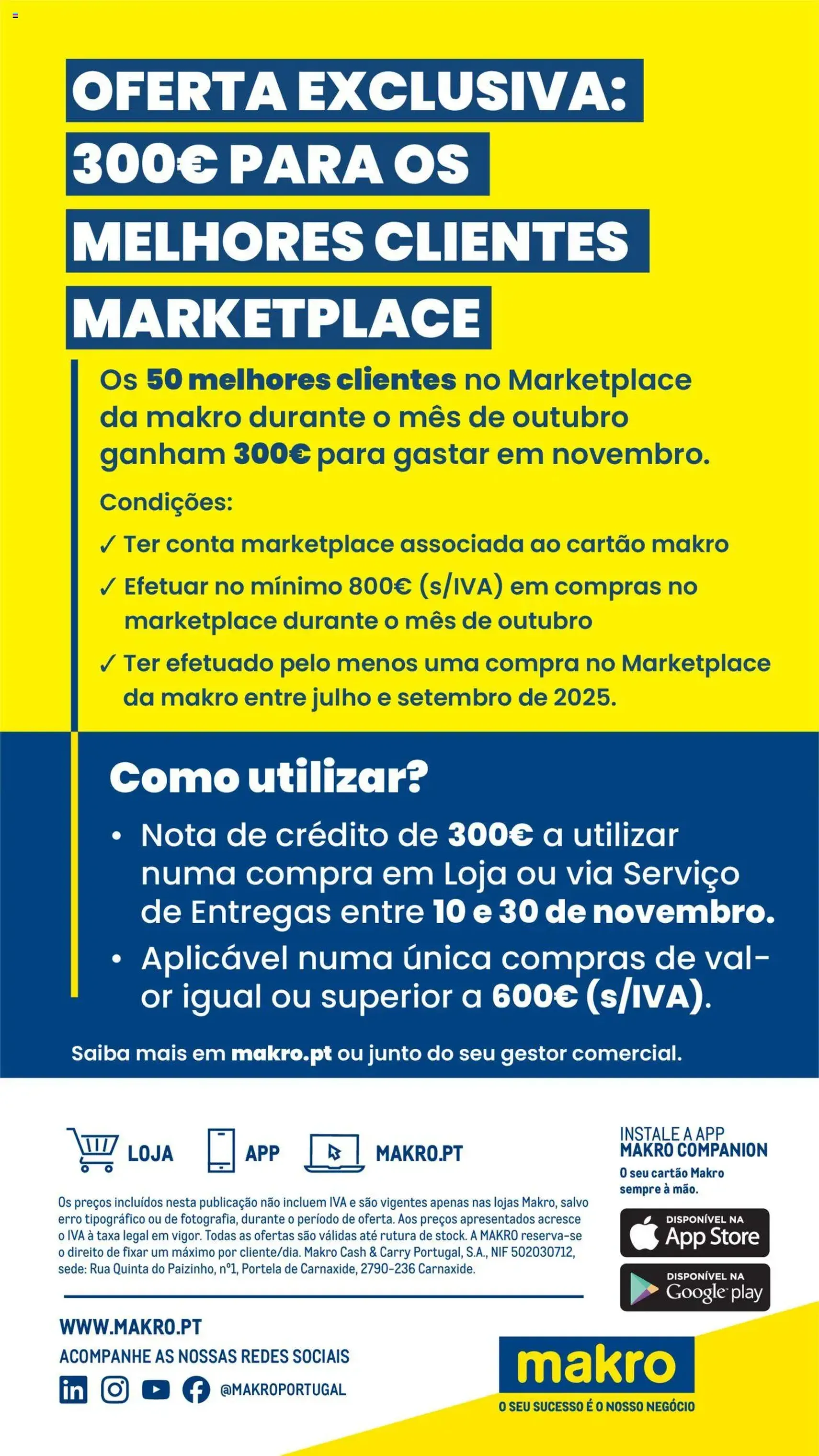 Makro folheto - folheto válido a partir de 14/10/2025 página 18 de 18 Makro folheto - folheto válido a partir de 14/10/2025 página 18 de 18