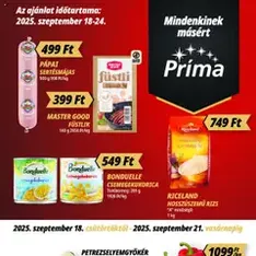 CBA Príma Akciós újság - szórólap előnézete érvényes 2025.09.18. -tól