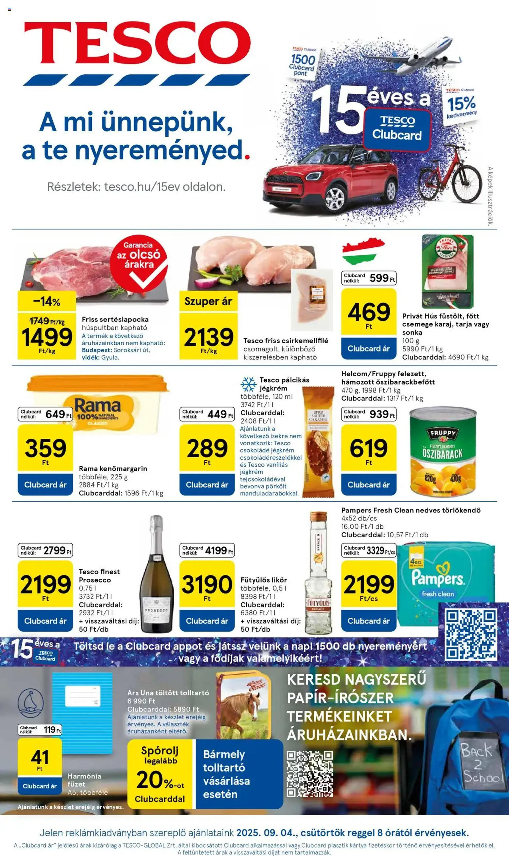 Tesco Szupermarket - Akciós újság - 2025.09.04. érvényes szórólap 1 oldal 32 oldalból Tesco Szupermarket - Akciós újság - 2025.09.04. érvényes szórólap 1 oldal 32 oldalból