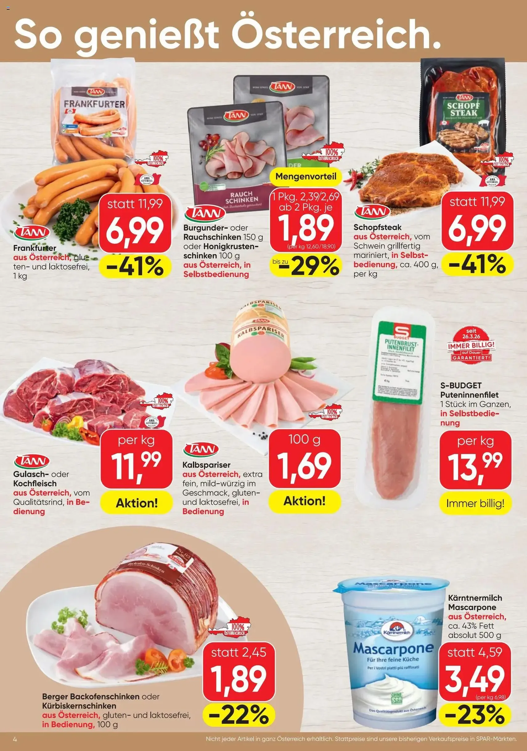 Spar - Flugblatt - Gültiger Prospekt ab 20.08.2026, Seite 4 von insgesamt 12
