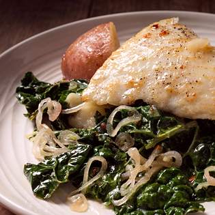Recipe preview Halibut with Spicy Lemon-Thyme Vinaigrette