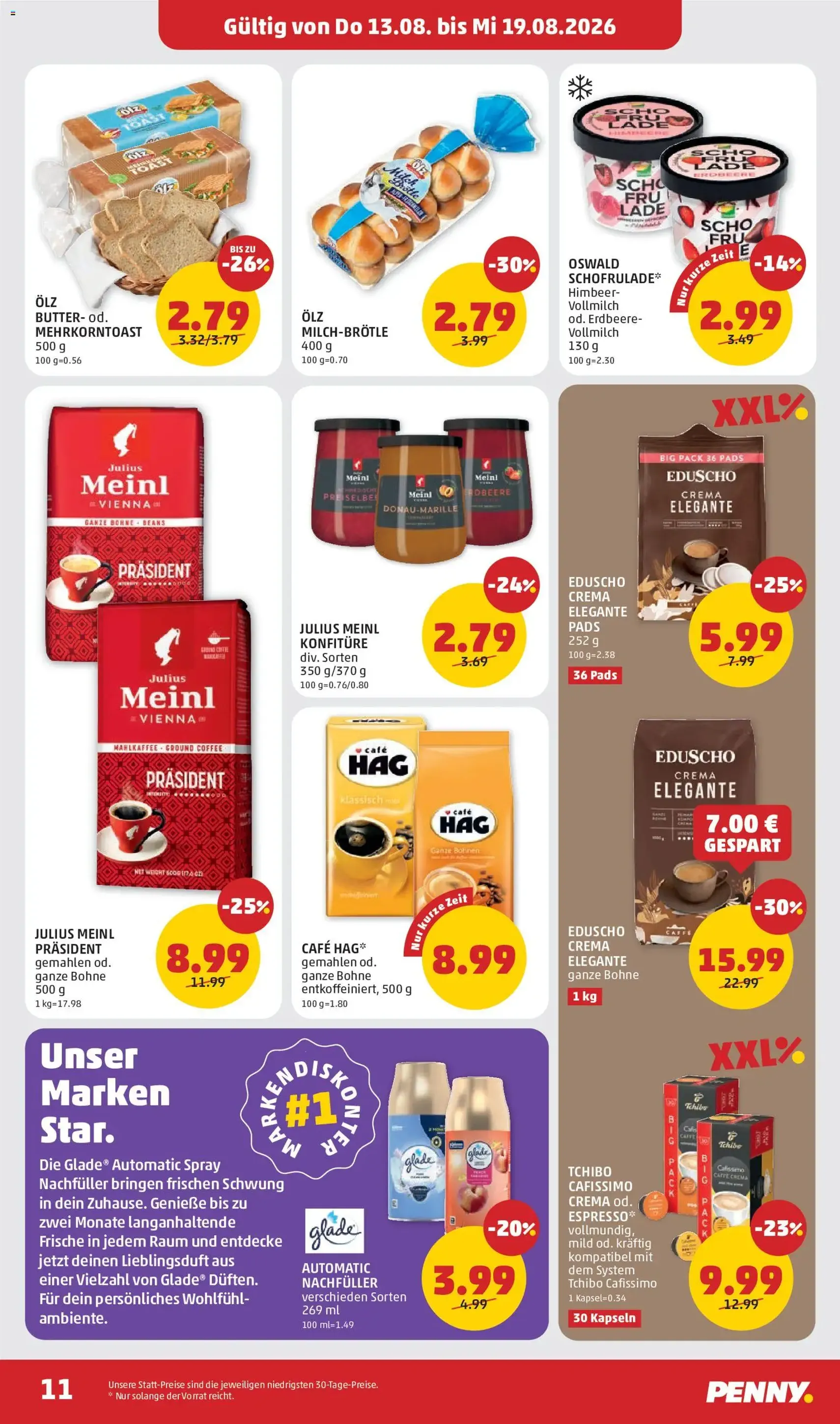 Penny Markt - Flugblatt - Gültiger Prospekt ab 13.08.2026, Seite 11 von insgesamt 32