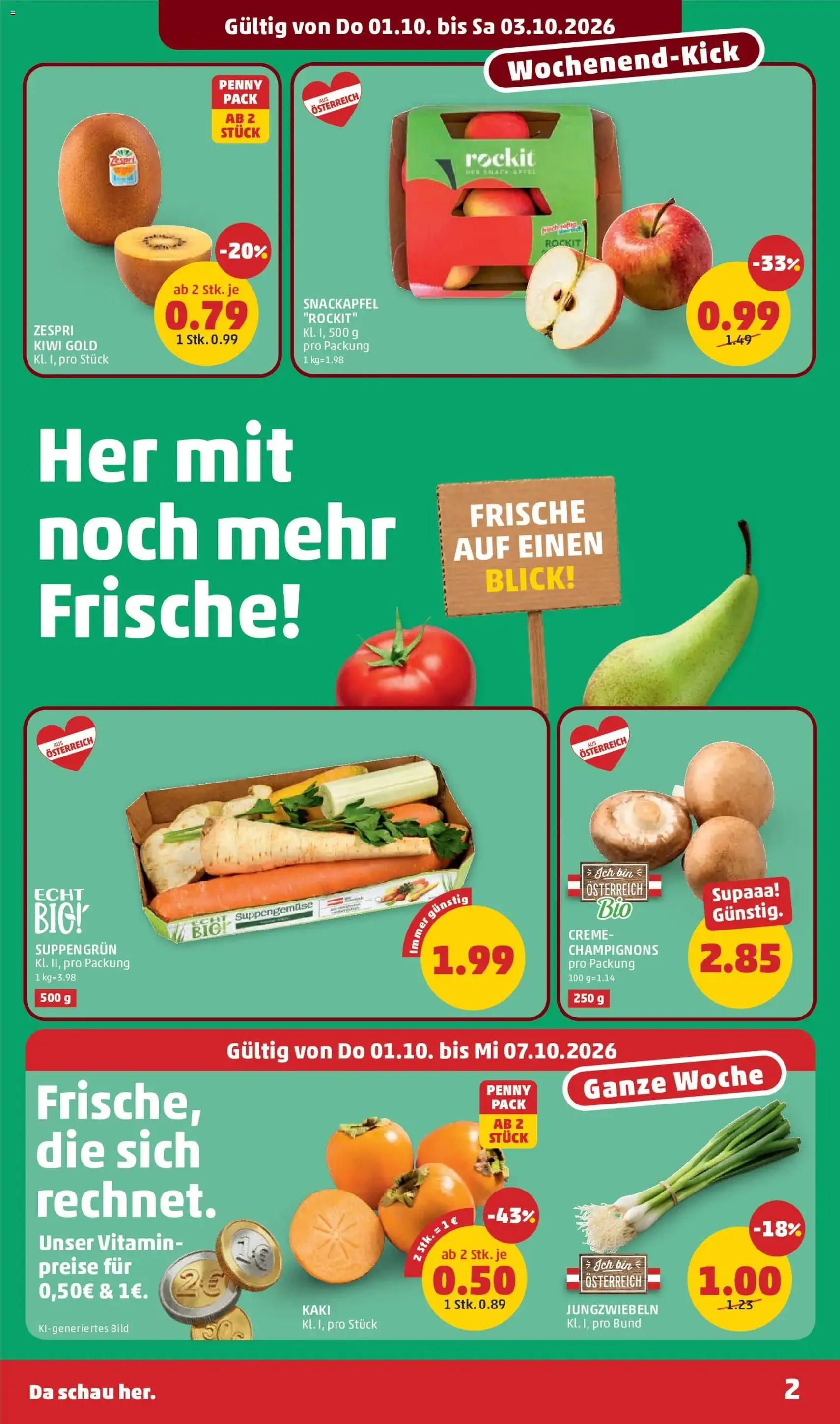 Penny Markt - Flugblatt - Gültiger Prospekt ab 01.10.2026, Seite 2 von insgesamt 32