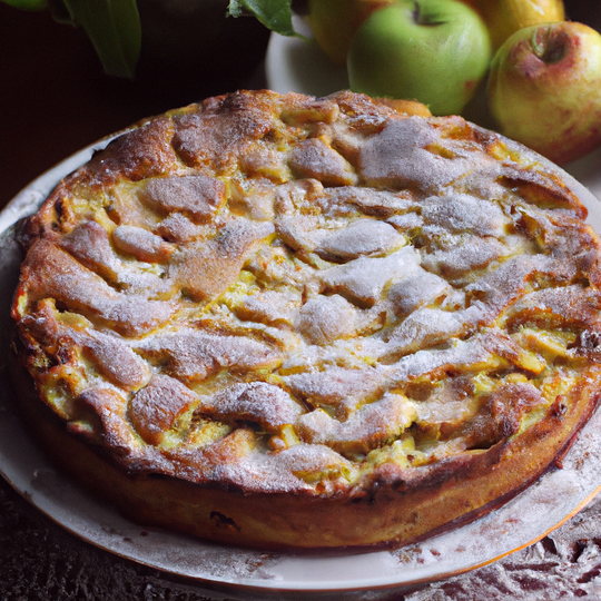 Almás pite pudinggal