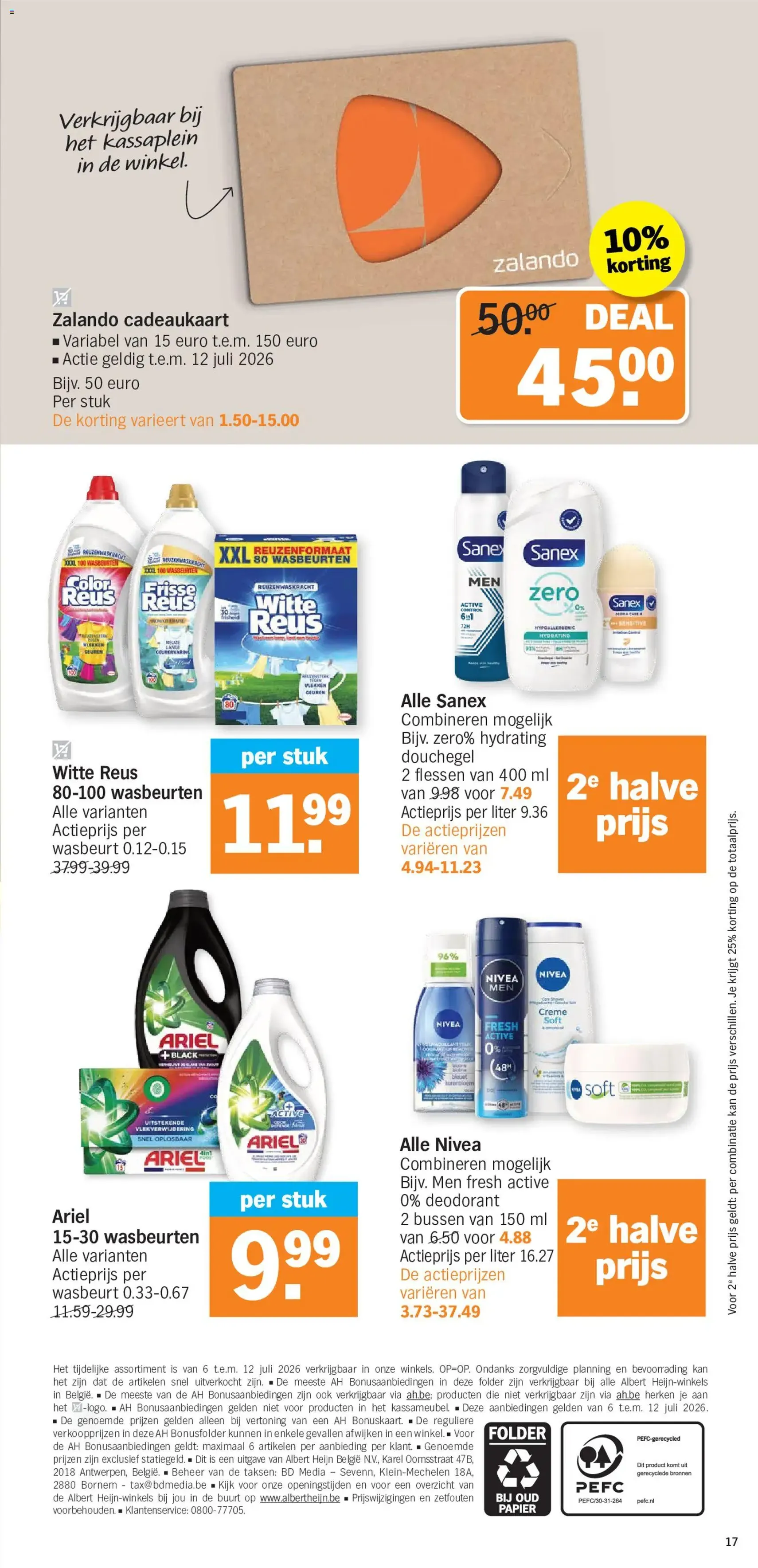 Albert Heijn Folder week / de la semaine 28 - geldige folder vanaf 06/07/2026 pagina 17 van 18