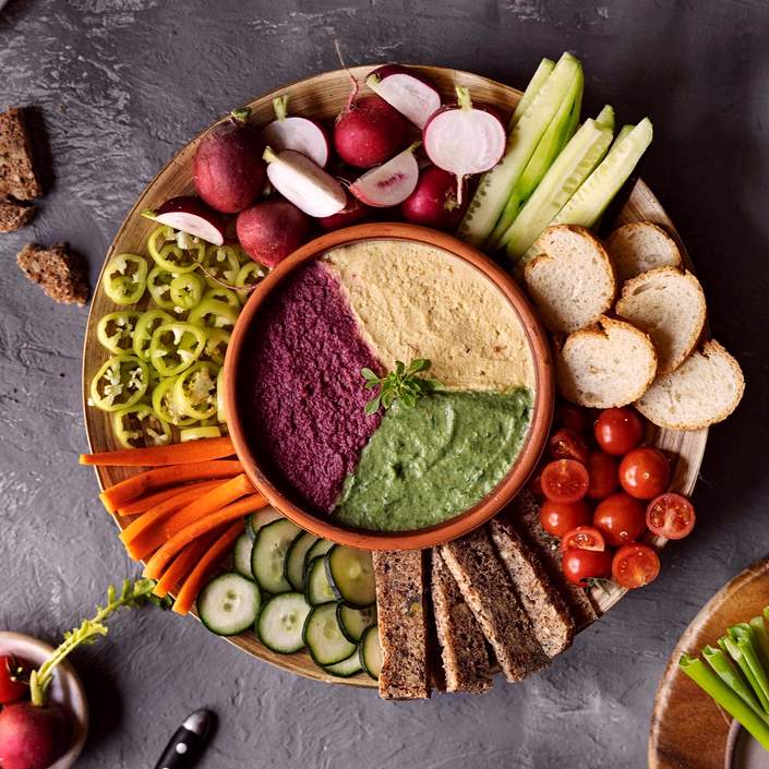 La receta de crudites de verduras