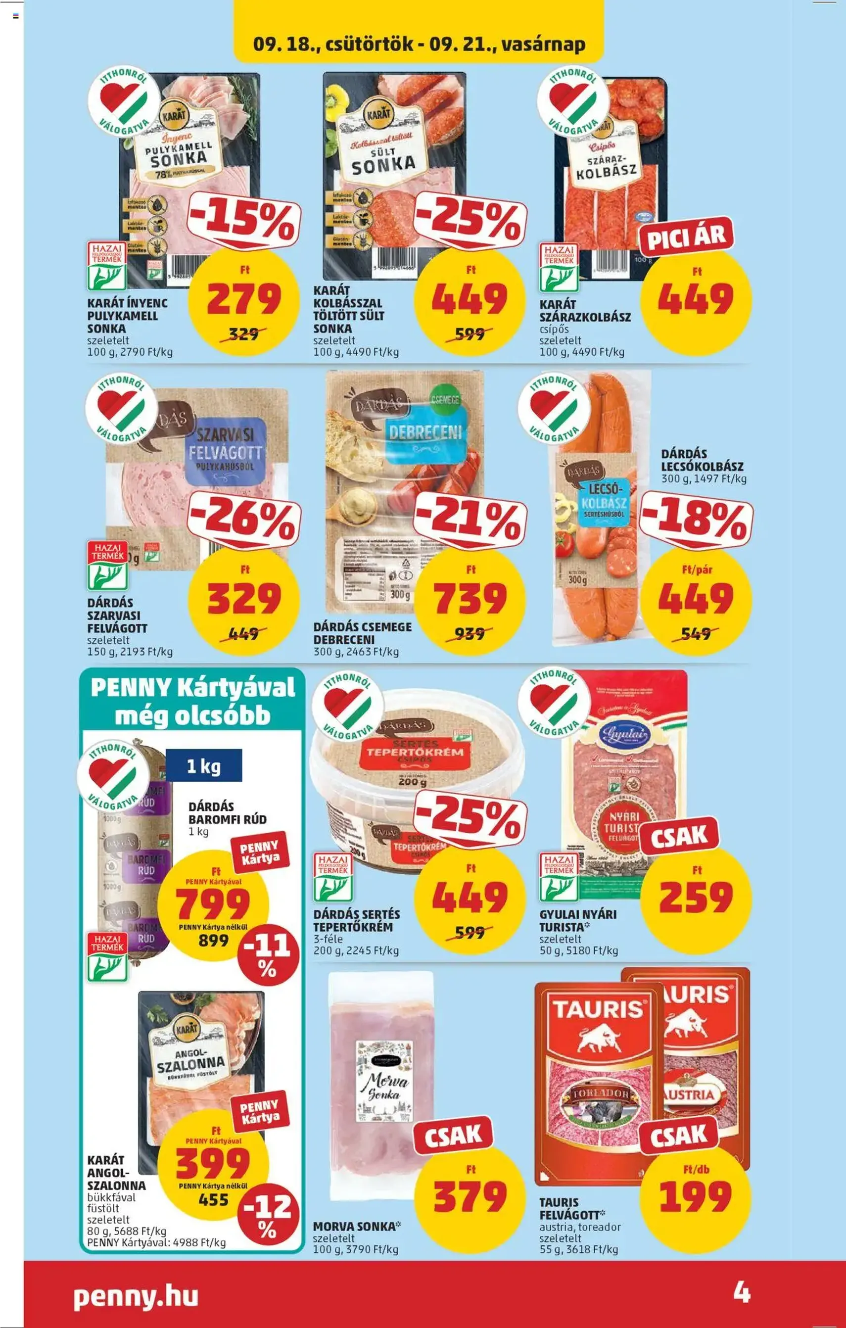 PENNY Akciós újság - 2025.09.18. érvényes szórólap 4 oldal 38 oldalból