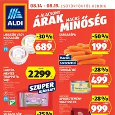 Aldi Akciós újság - szórólap előnézete érvényes 2025.08.14. -tól