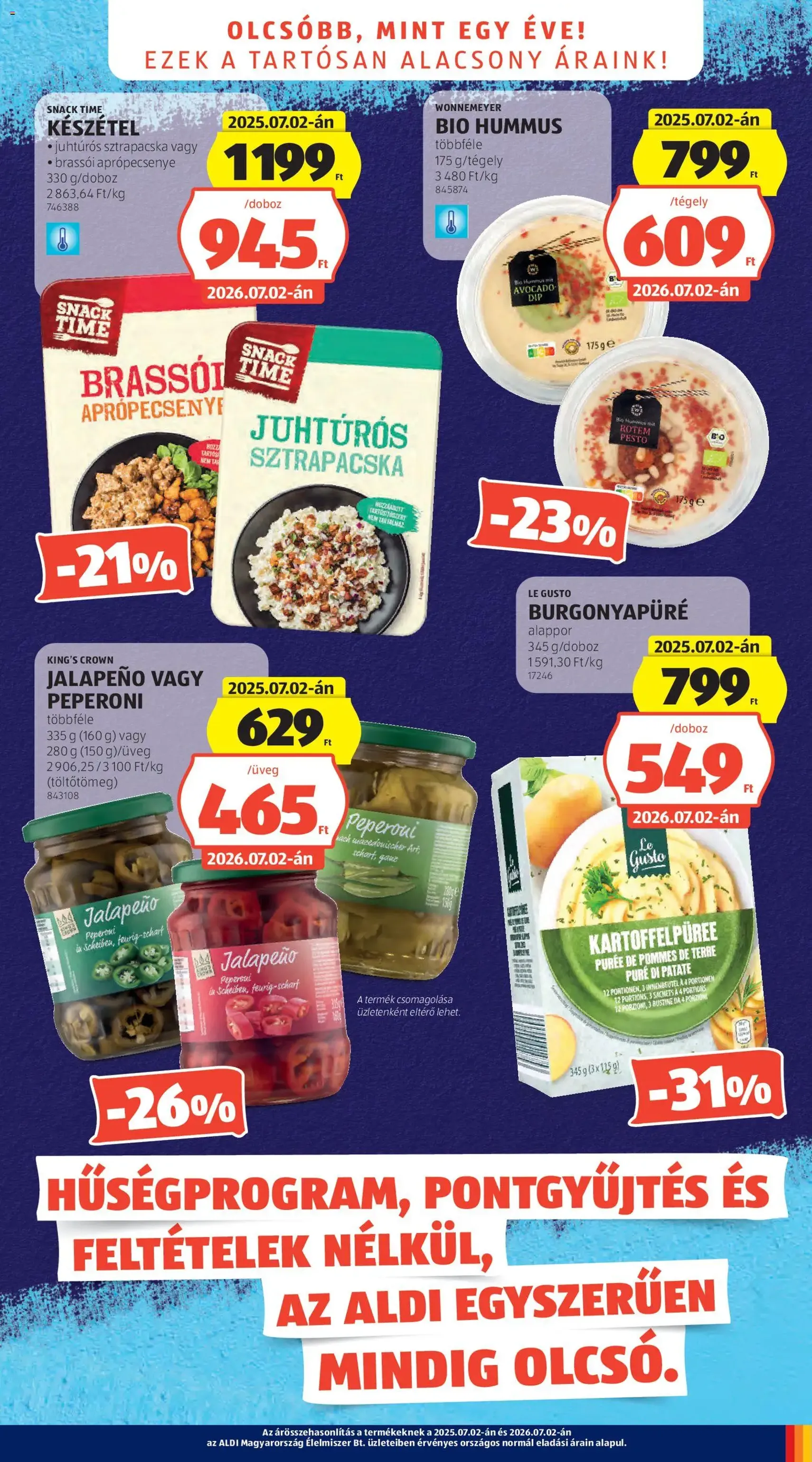 Aldi akciós újság - 2026.07.02. érvényes szórólap 3 oldal 61 oldalból