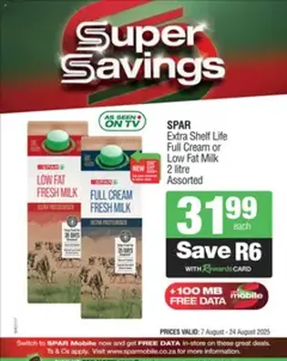 Superspar Specials - Flyer preview valid from 07/08/2025