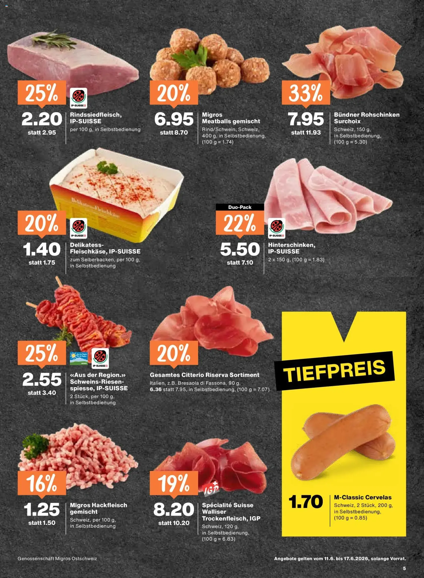 Migros aktionen - Gültiger Prospekt ab 11.06.2026, Seite 5 von insgesamt 24