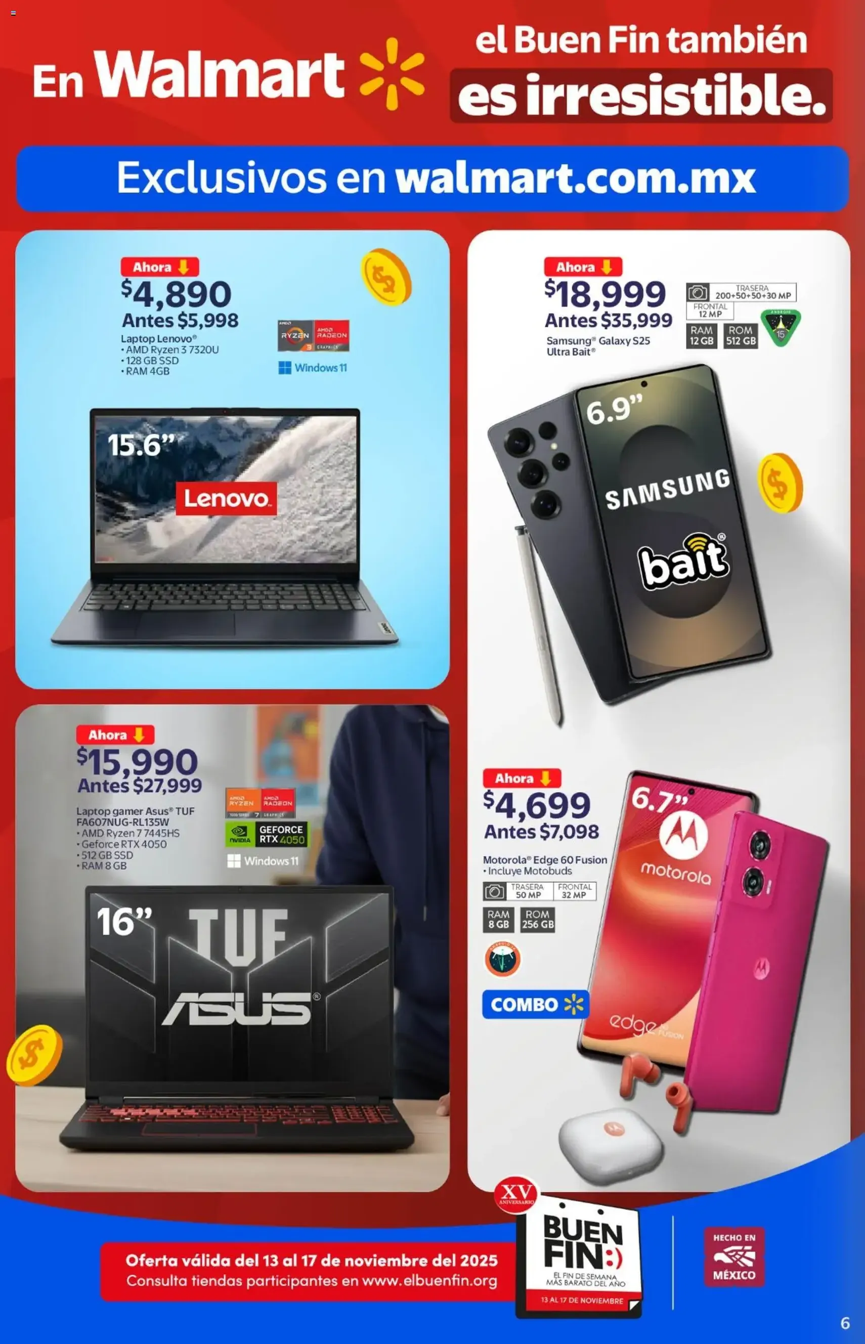 Walmart Buen Fin - folleto válido desde 13/11/2025 página 6 de 9