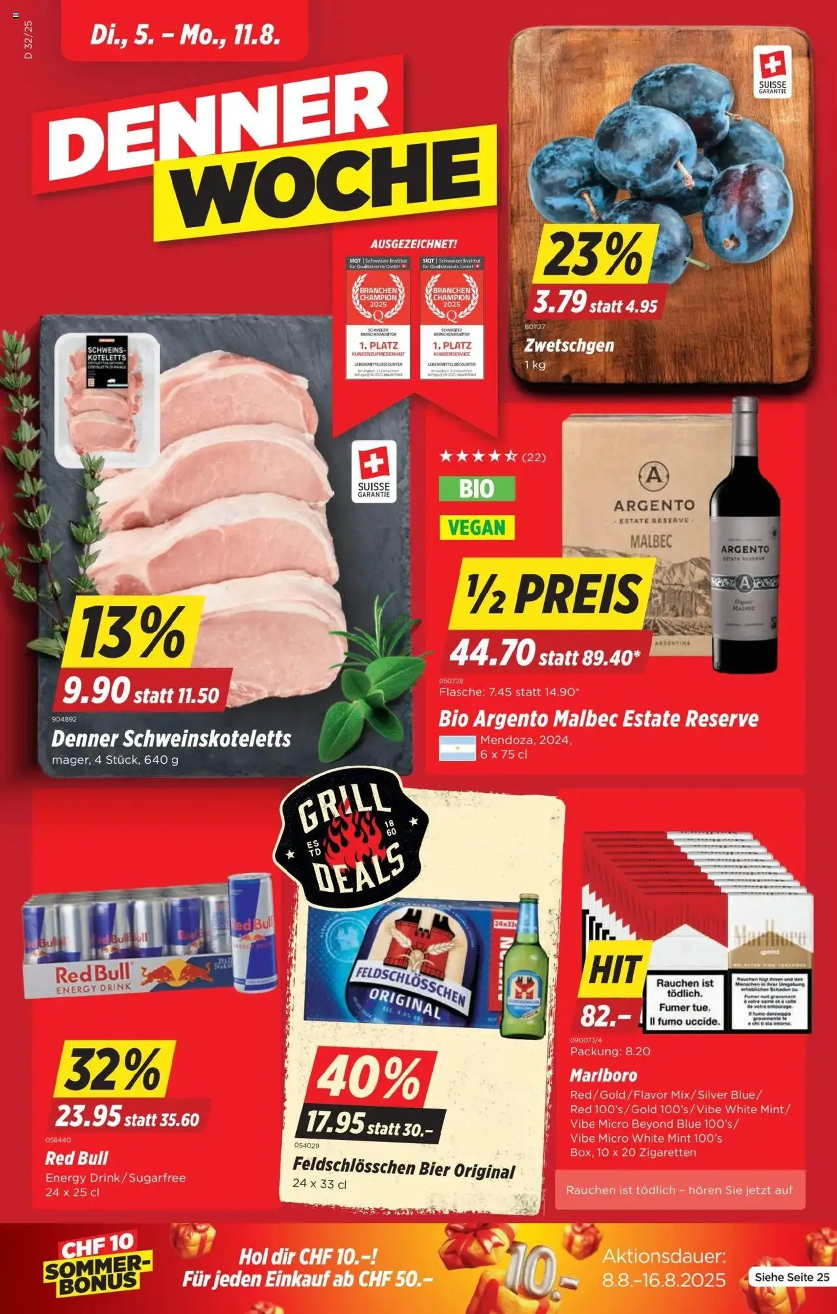 Denner Aktionen - Gültiger Prospekt ab 05.08.2025, Seite 1 von insgesamt 26 Denner Aktionen - Gültiger Prospekt ab 05.08.2025, Seite 1 von insgesamt 26