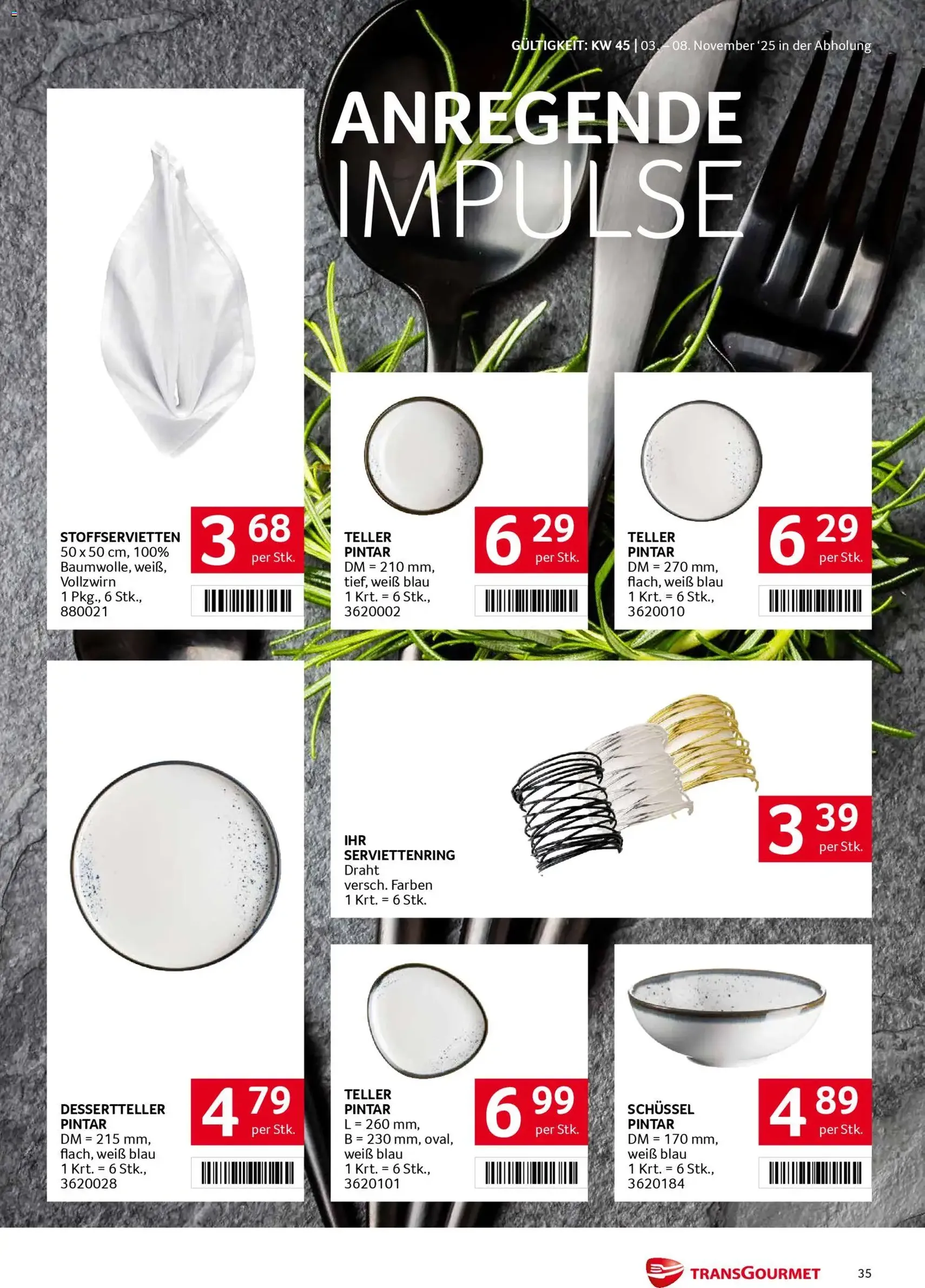 Transgourmet Flugblatt - Gültiger Prospekt ab 03.11.2025, Seite 35 von insgesamt 36